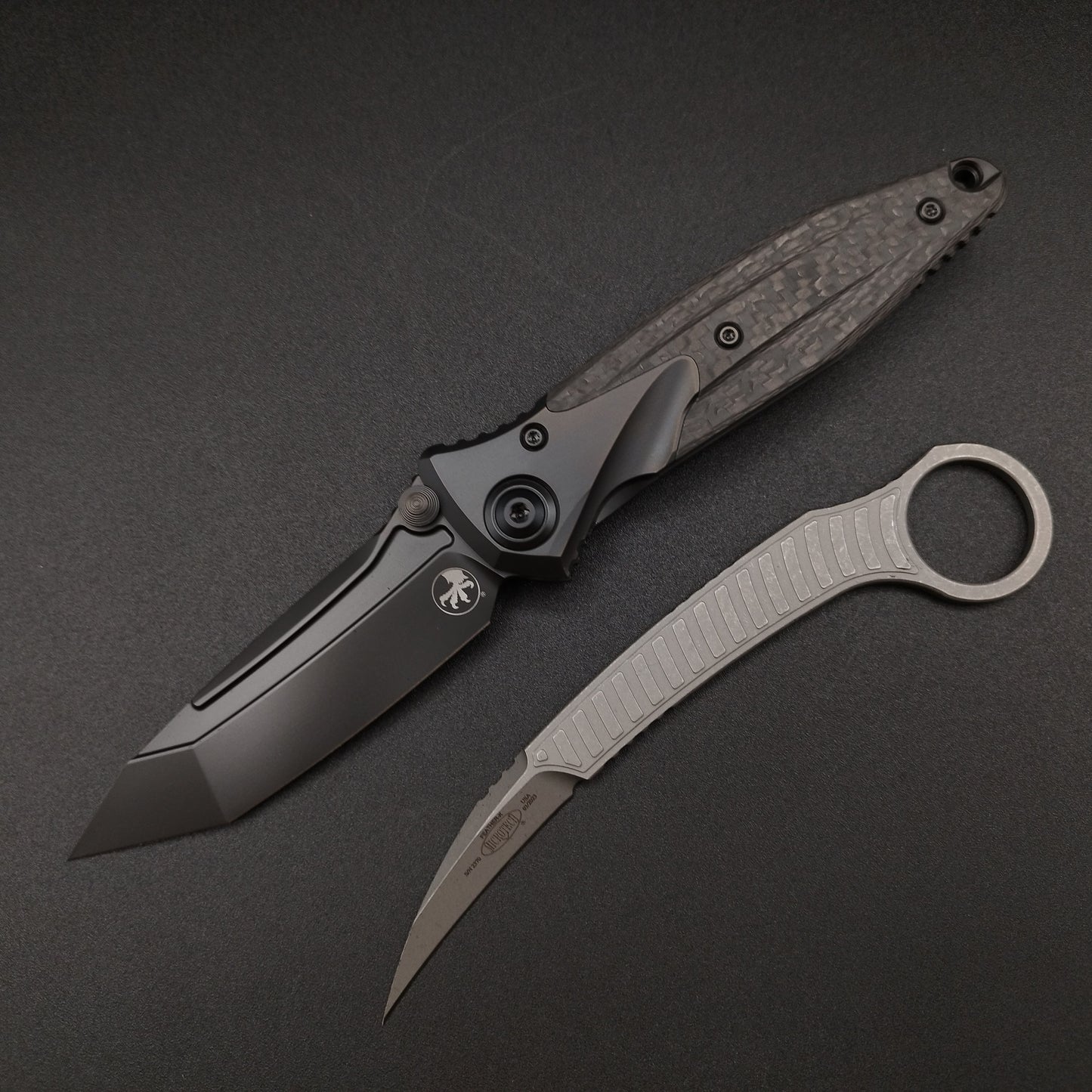Microtech Knives Socom Bravo Tanto Titan Carbon Fiber Taschenmesser 5