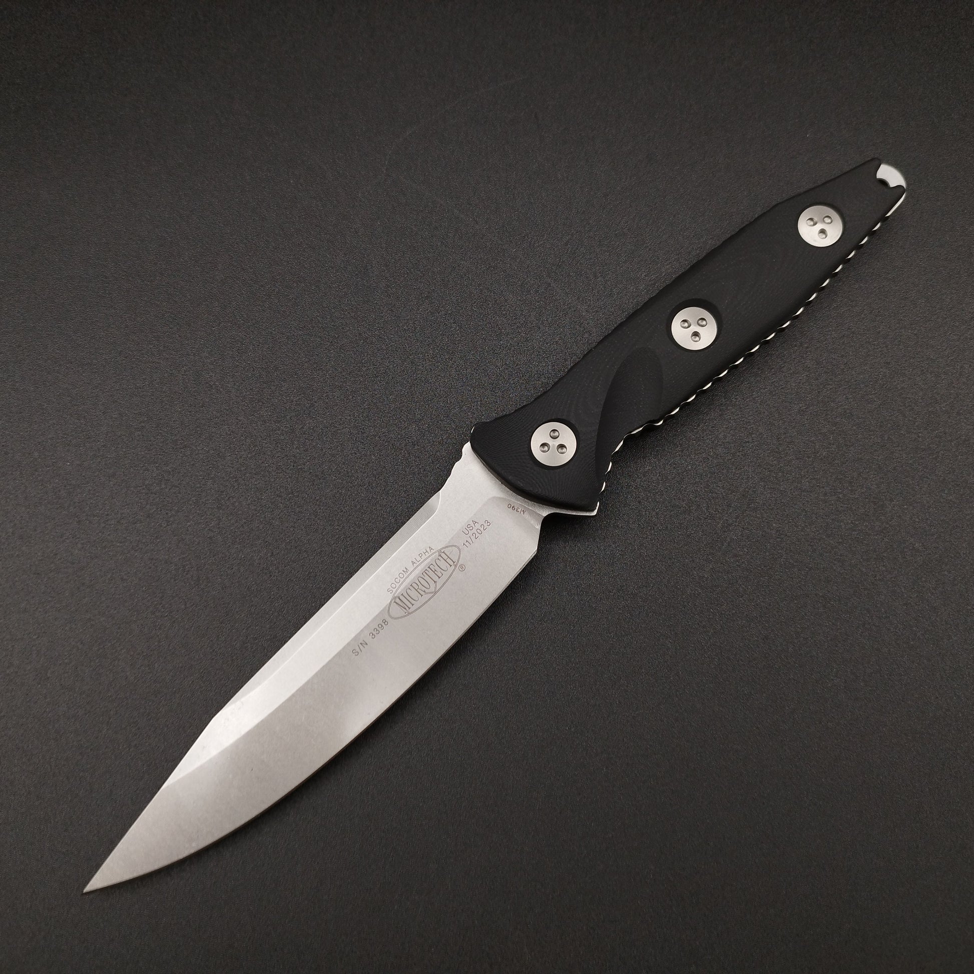 Microtech Knives  Socom Alpha S/E stonewash Black 1