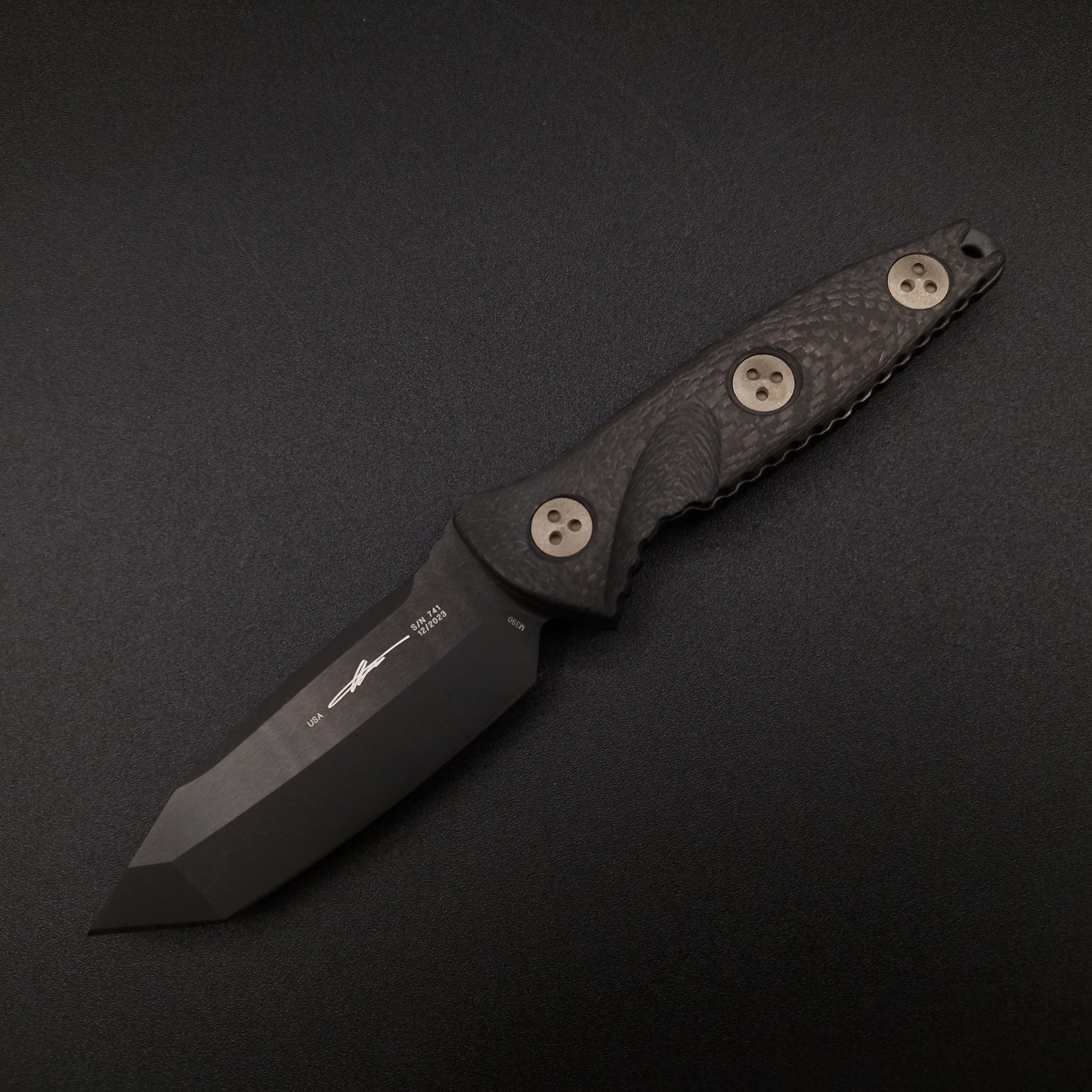 Microtech Knives Socom Alpha Mini T/E Black DLC CF 1