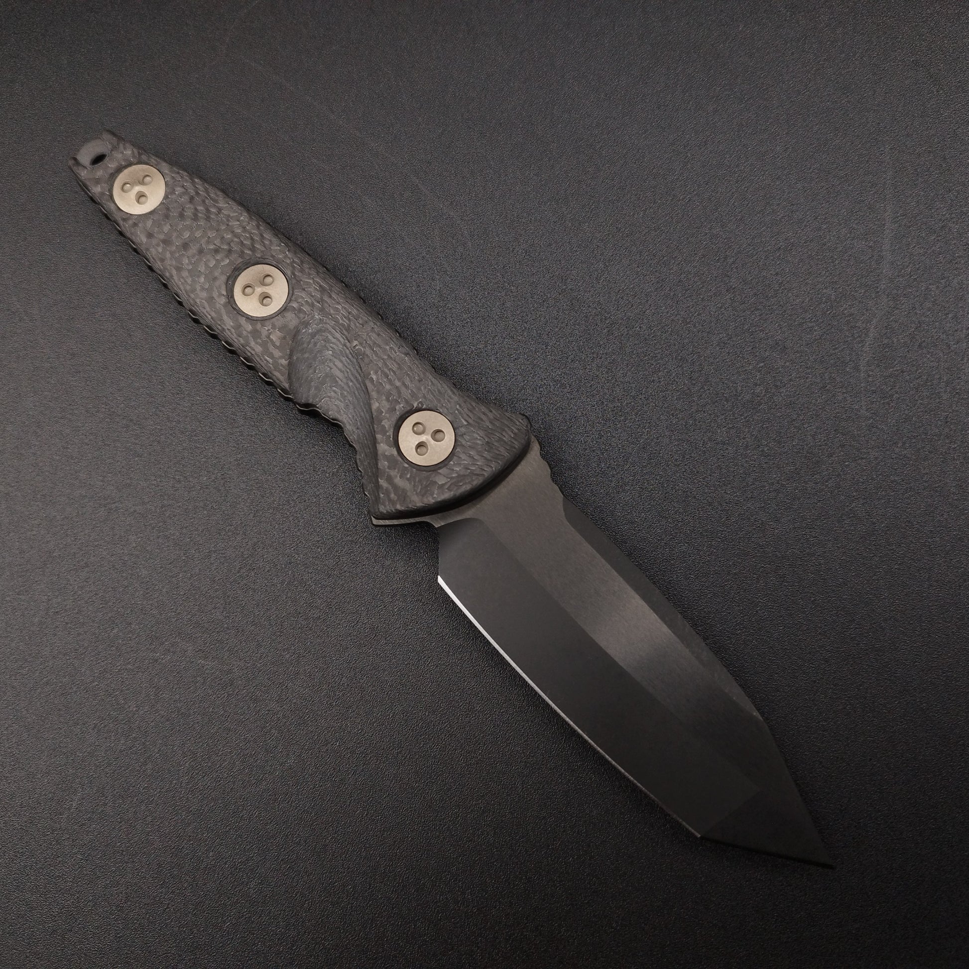 Microtech Knives Socom Alpha Mini T/E Black DLC CF 2