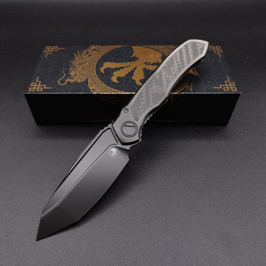 Microtech Knives  Anax Framelock DLC Stand 1