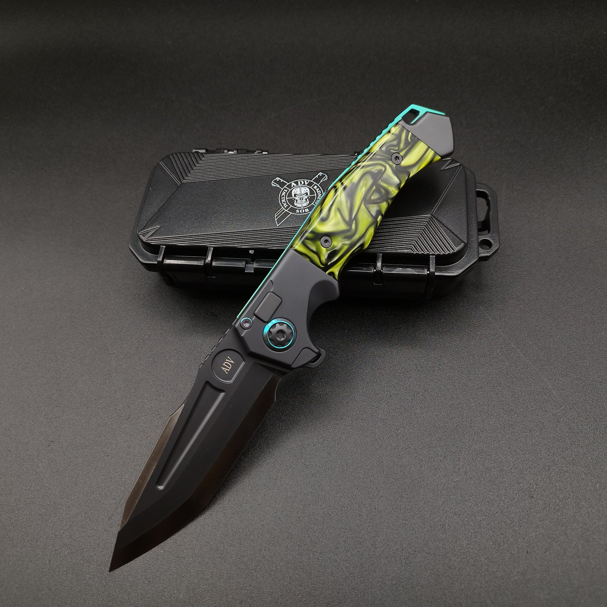 ADV Ronin Kalgard Titan Green Kirinite, anodized hardware, S35VN 1