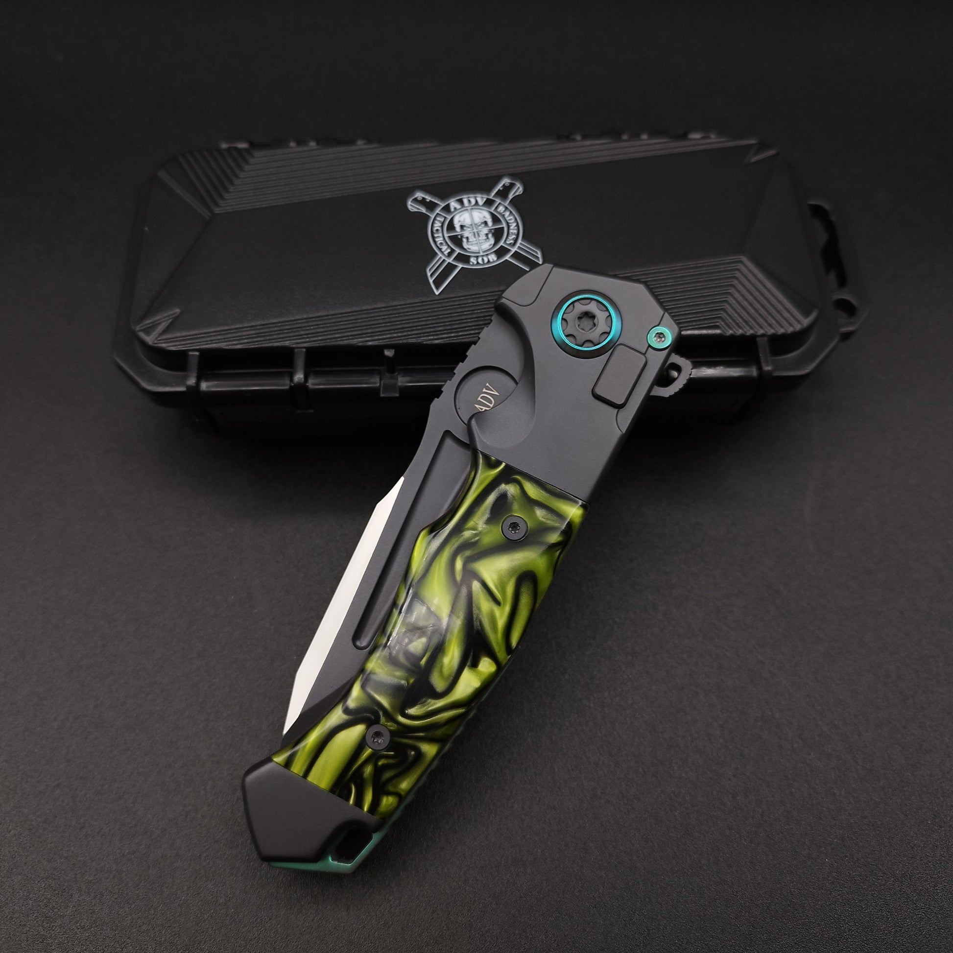 ADV Ronin Kalgard Titan Green Kirinite, anodized hardware, S35VN 3