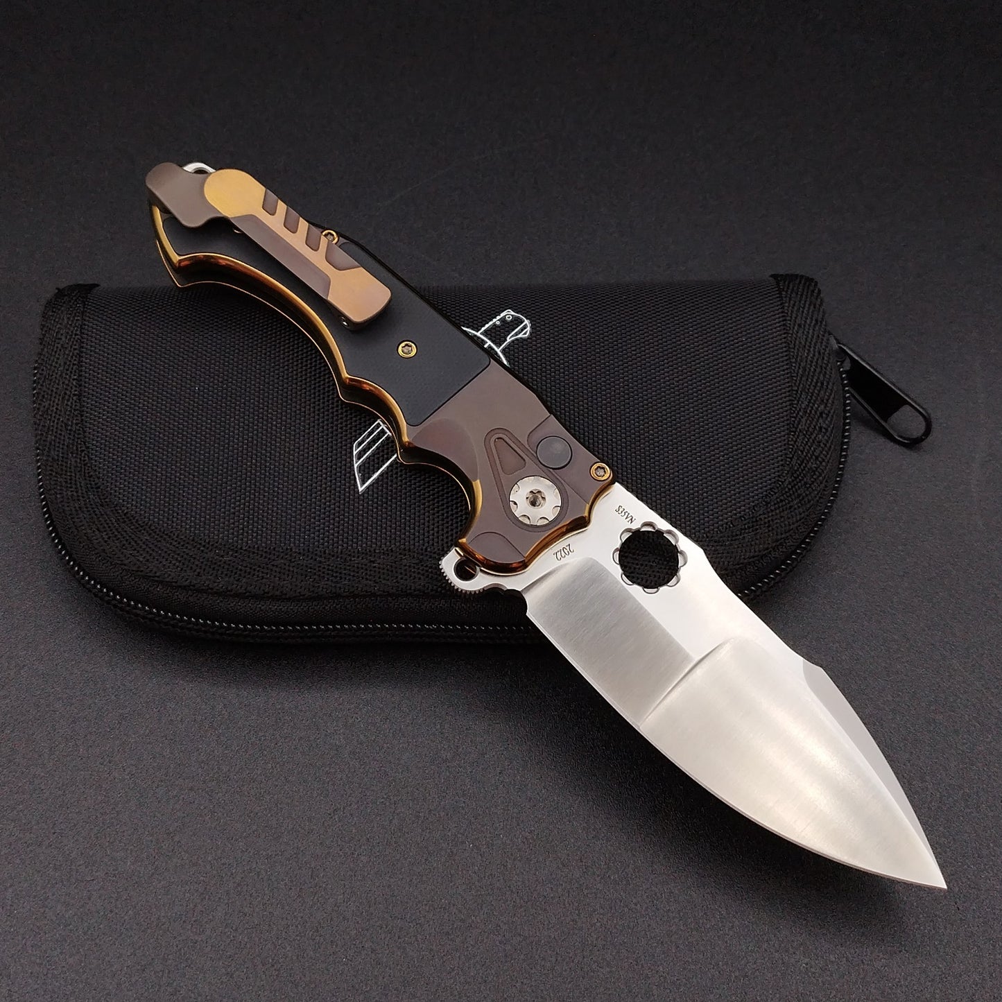 ADV Mini Alpha-S Bronze Gold, Black G-10 2