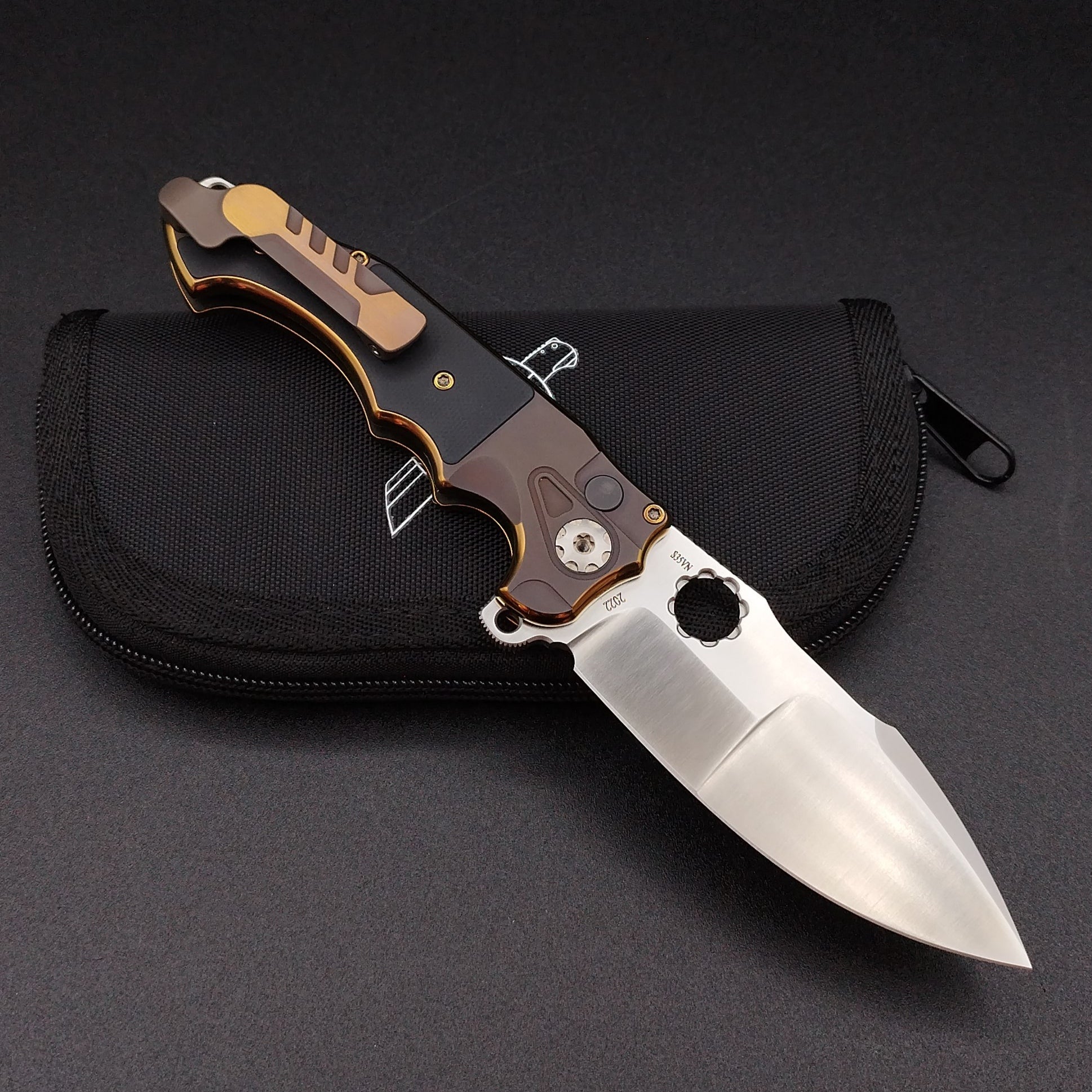 ADV Mini Alpha-S Bronze Gold, Black G-10 2