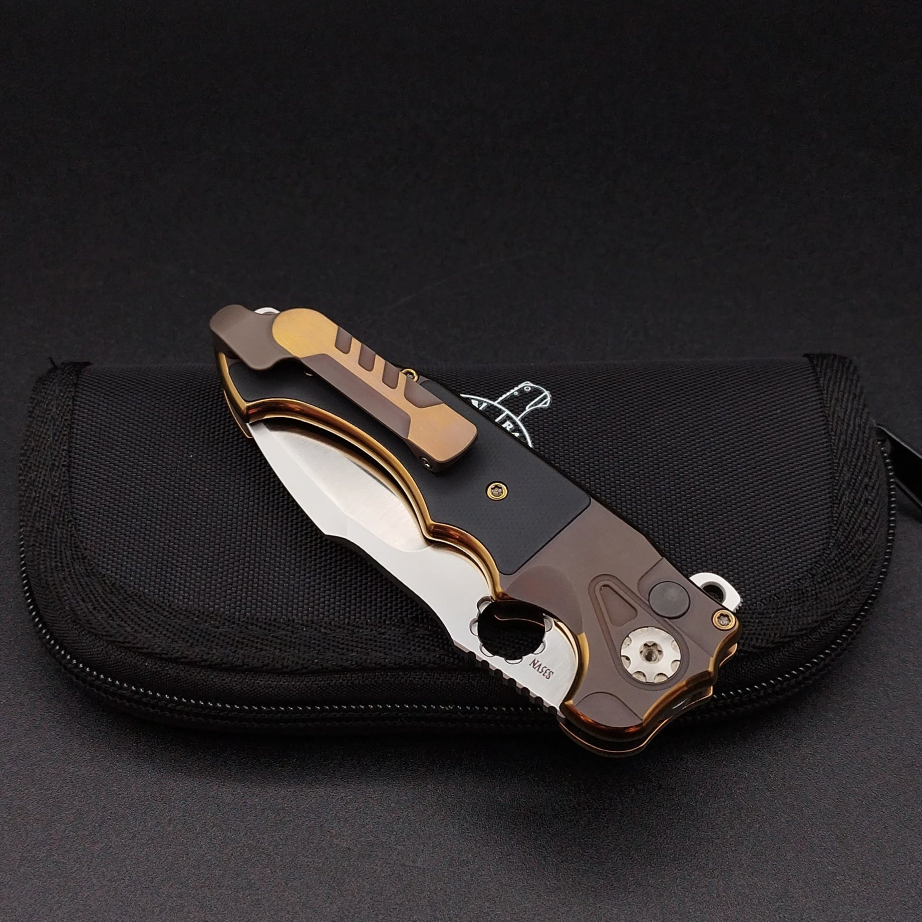 ADV Mini Alpha-S Bronze Gold, Black G-10 4