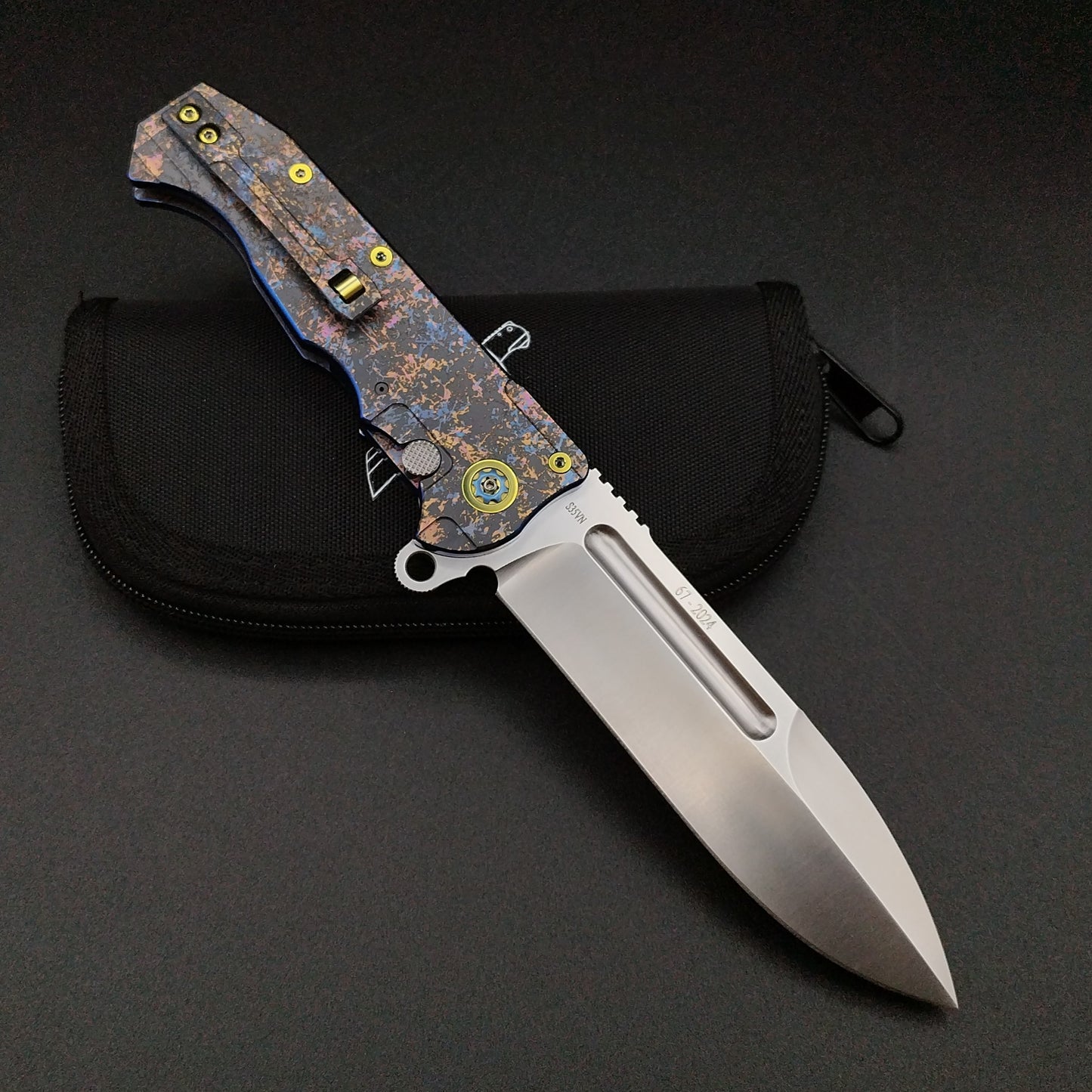 ADV Crusher Titanium Dazzle Finish, Laser Art 2