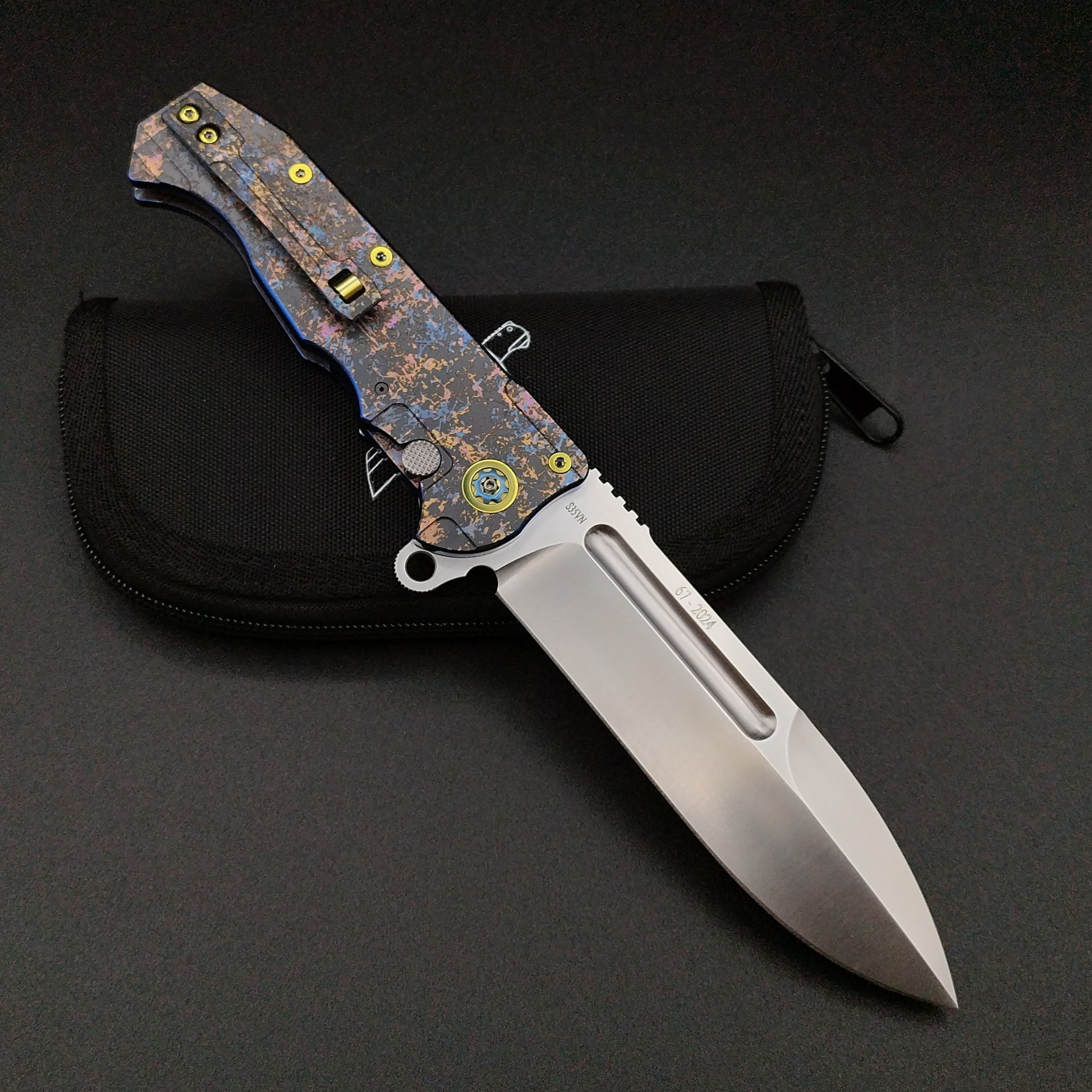 ADV Crusher Titanium Dazzle Finish, Laser Art 2