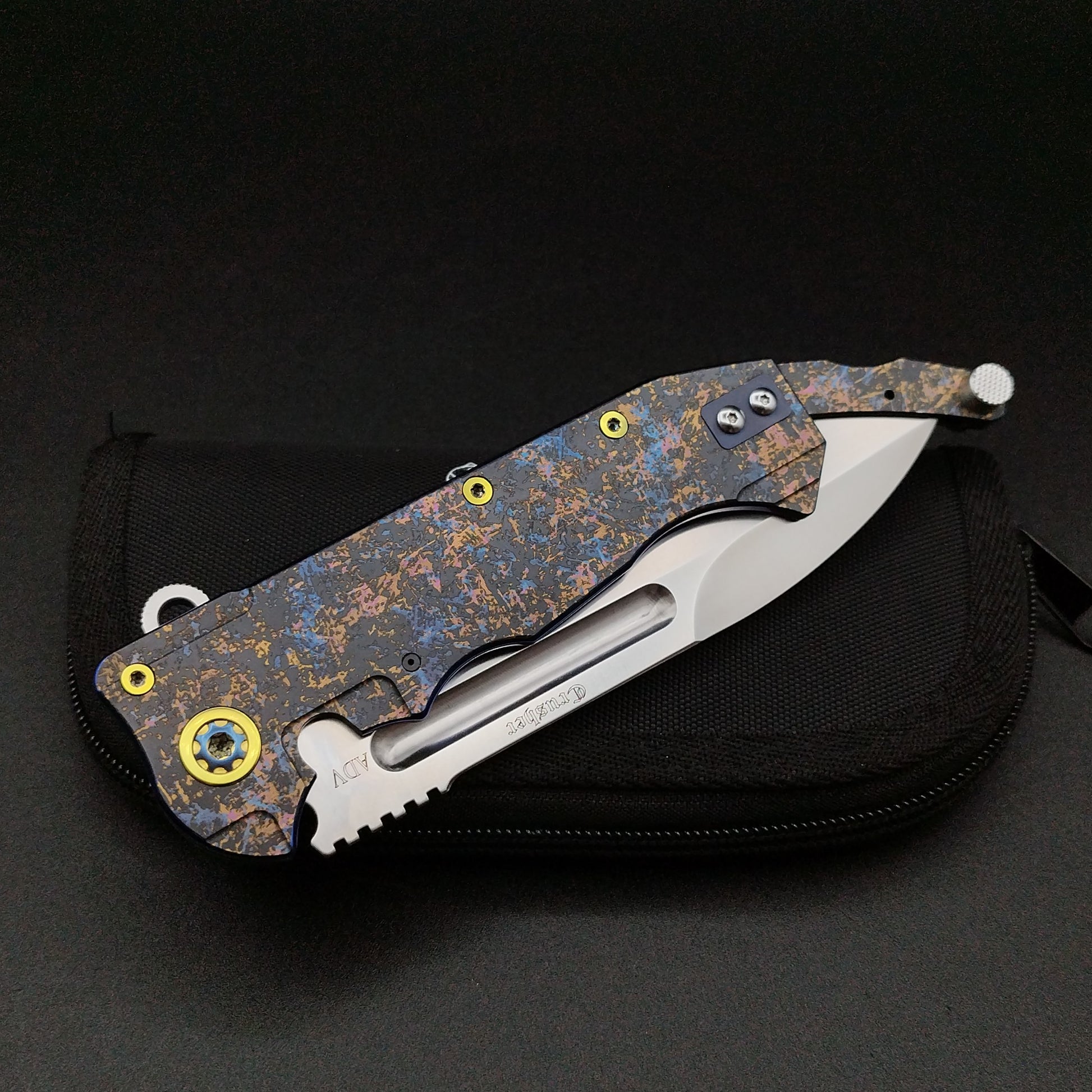 ADV Crusher Titanium Dazzle Finish, Laser Art 3