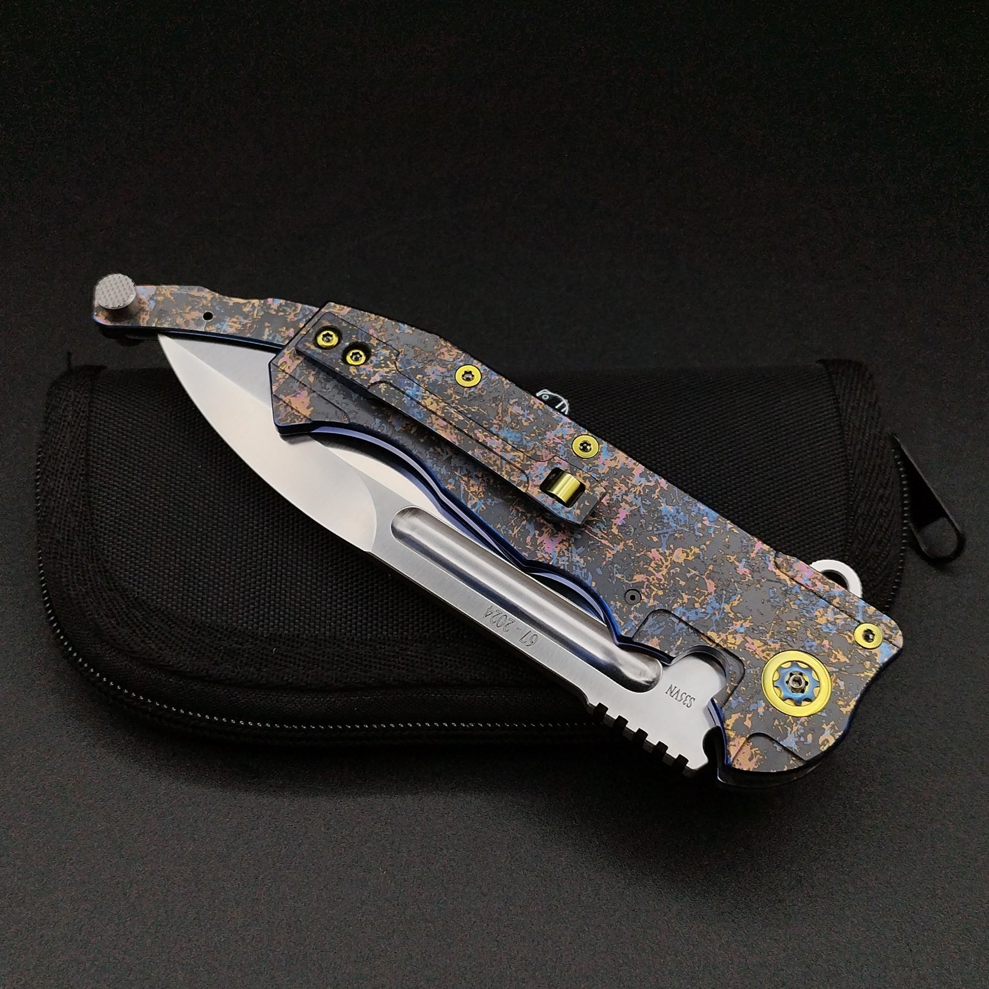 ADV Crusher Titanium Dazzle Finish, Laser Art 4