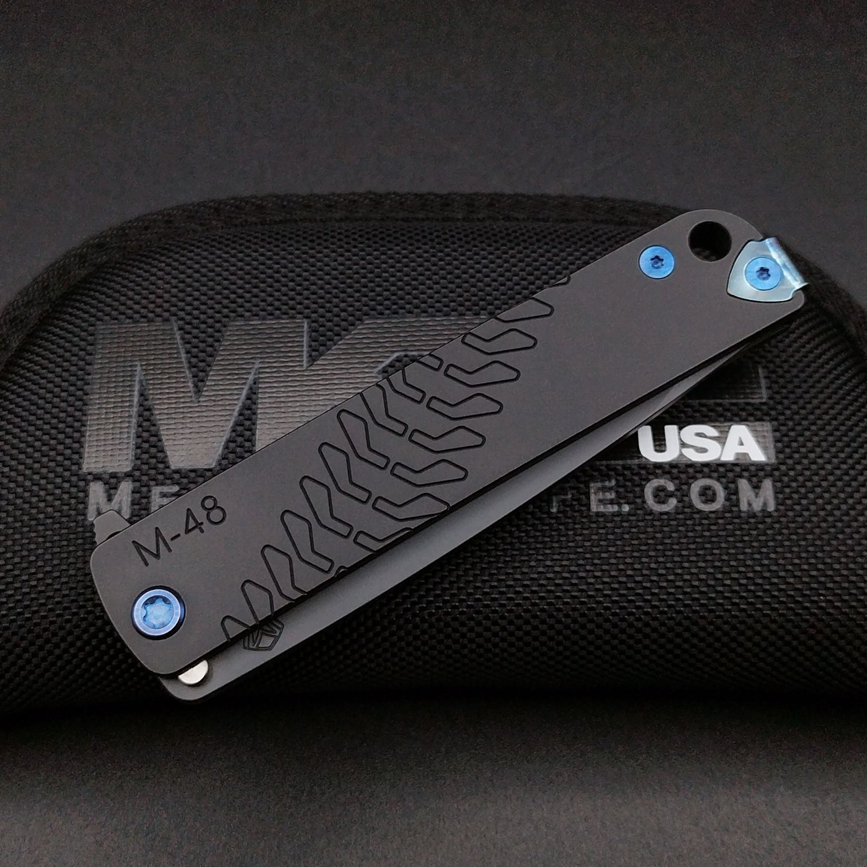 Medford M-48 Black with Blue Hardware 3