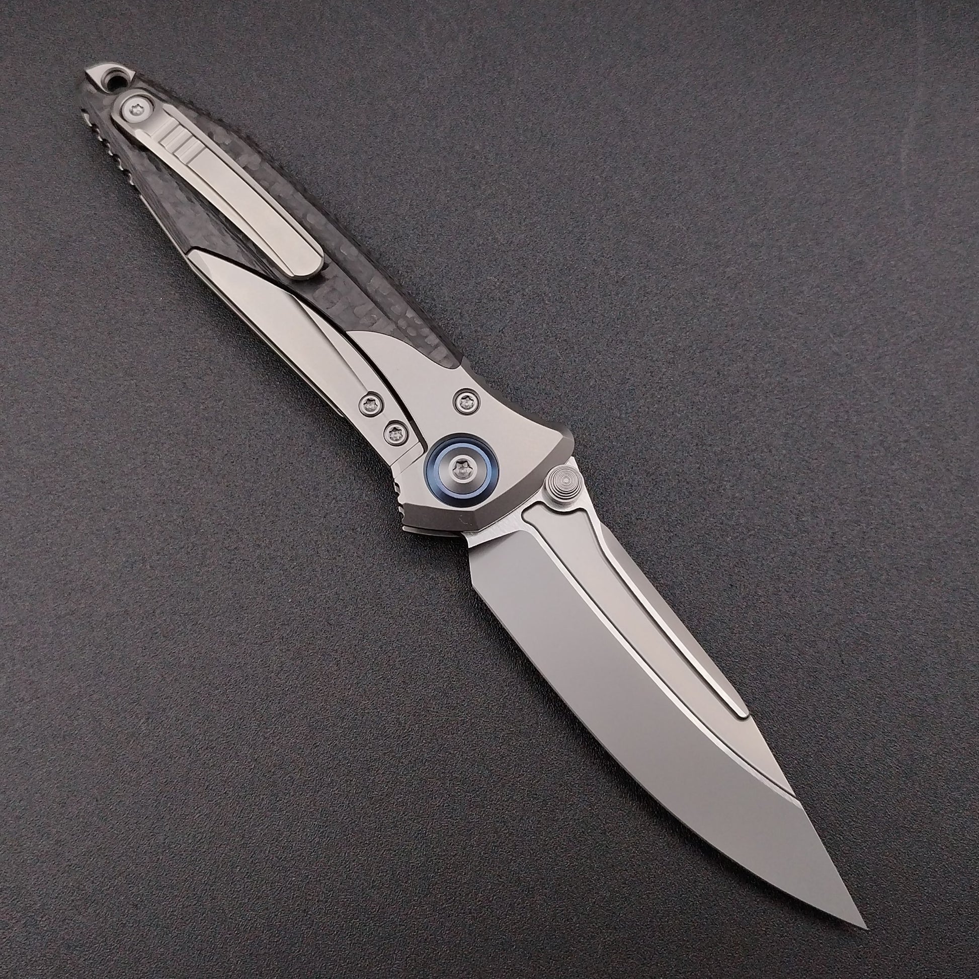 Microtech Knives Socom Bravo Mini Titanium Carbon Fiber pocket knife ...