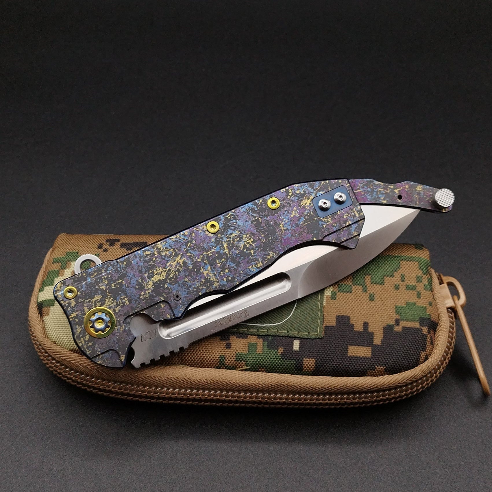 ADV Crusher Titanium Dazzle Finish, Laser Art 3