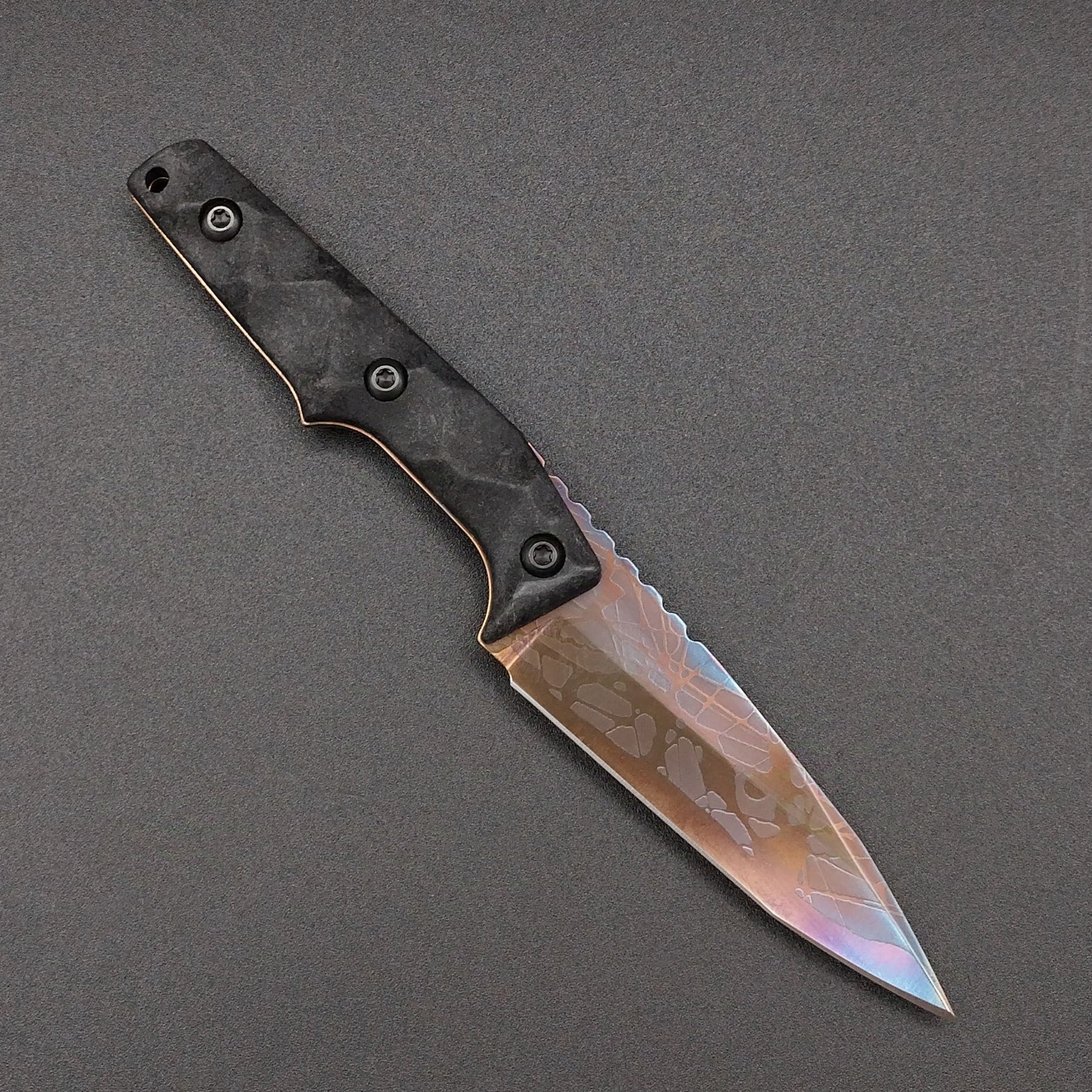 Bawidamann Blades Huginn Slicer CPM 3V (acid etched spectral patina) 2