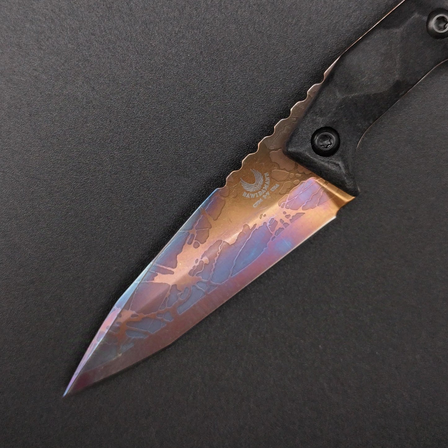 Bawidamann Blades Huginn Slicer CPM 3V (acid etched spectral patina) 3