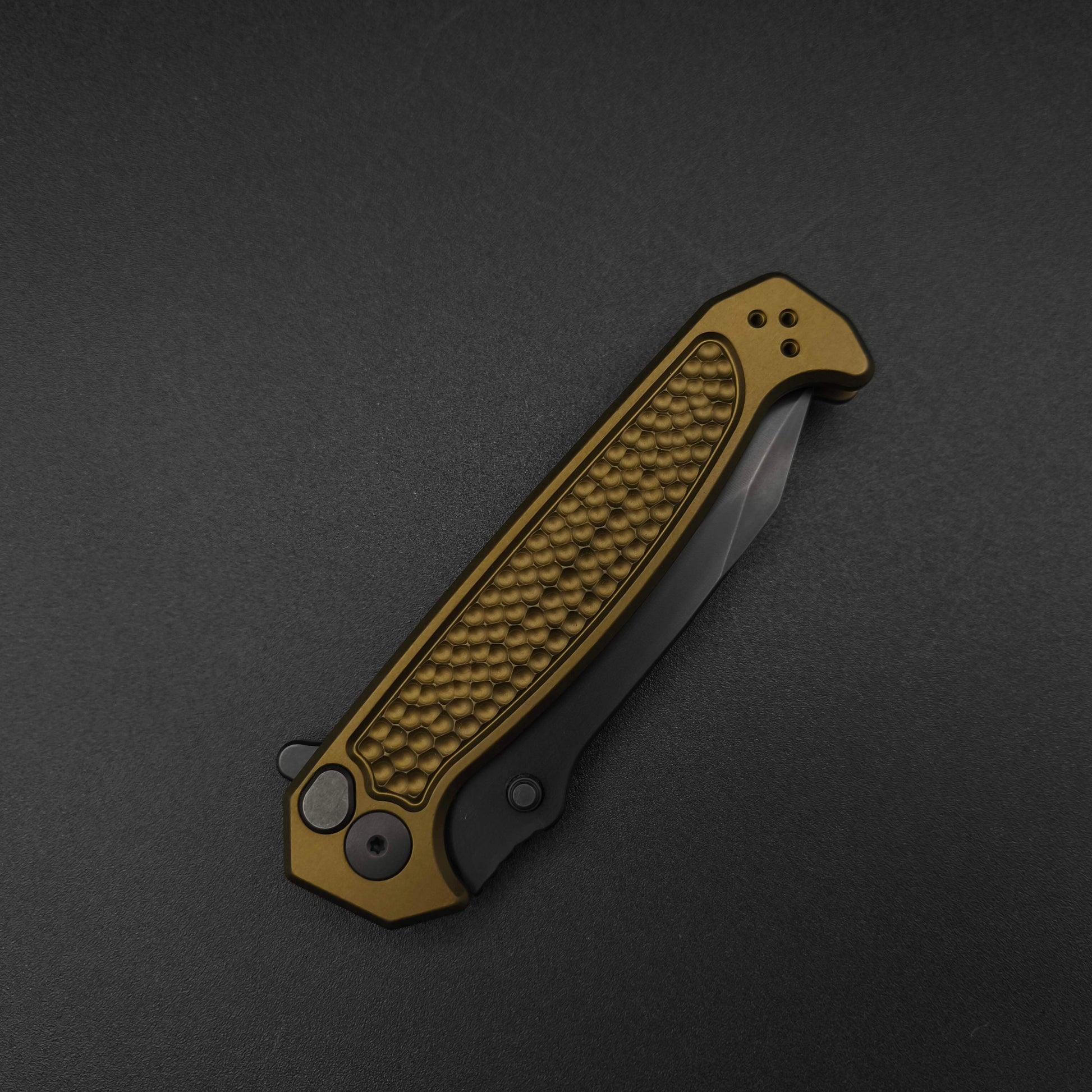 Half Face Blades Disaster Folder, Anodized OD Green, nitride black blade 3