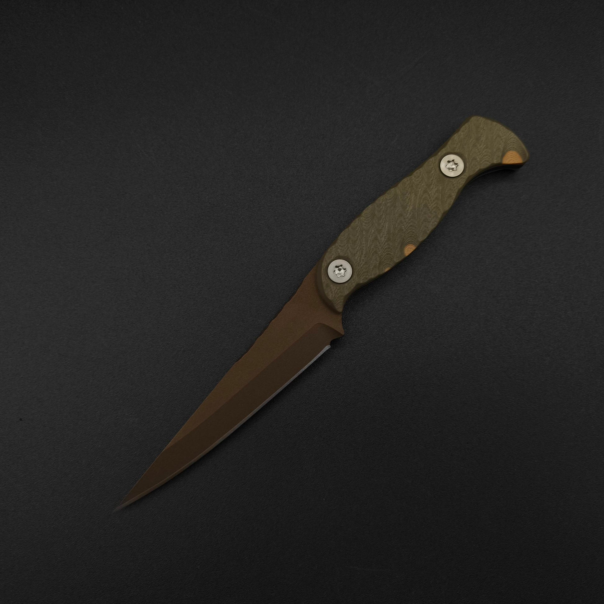 Half Face Blades Congressman OD Green and Coyote G10, Midnight Bronze cerakote 2