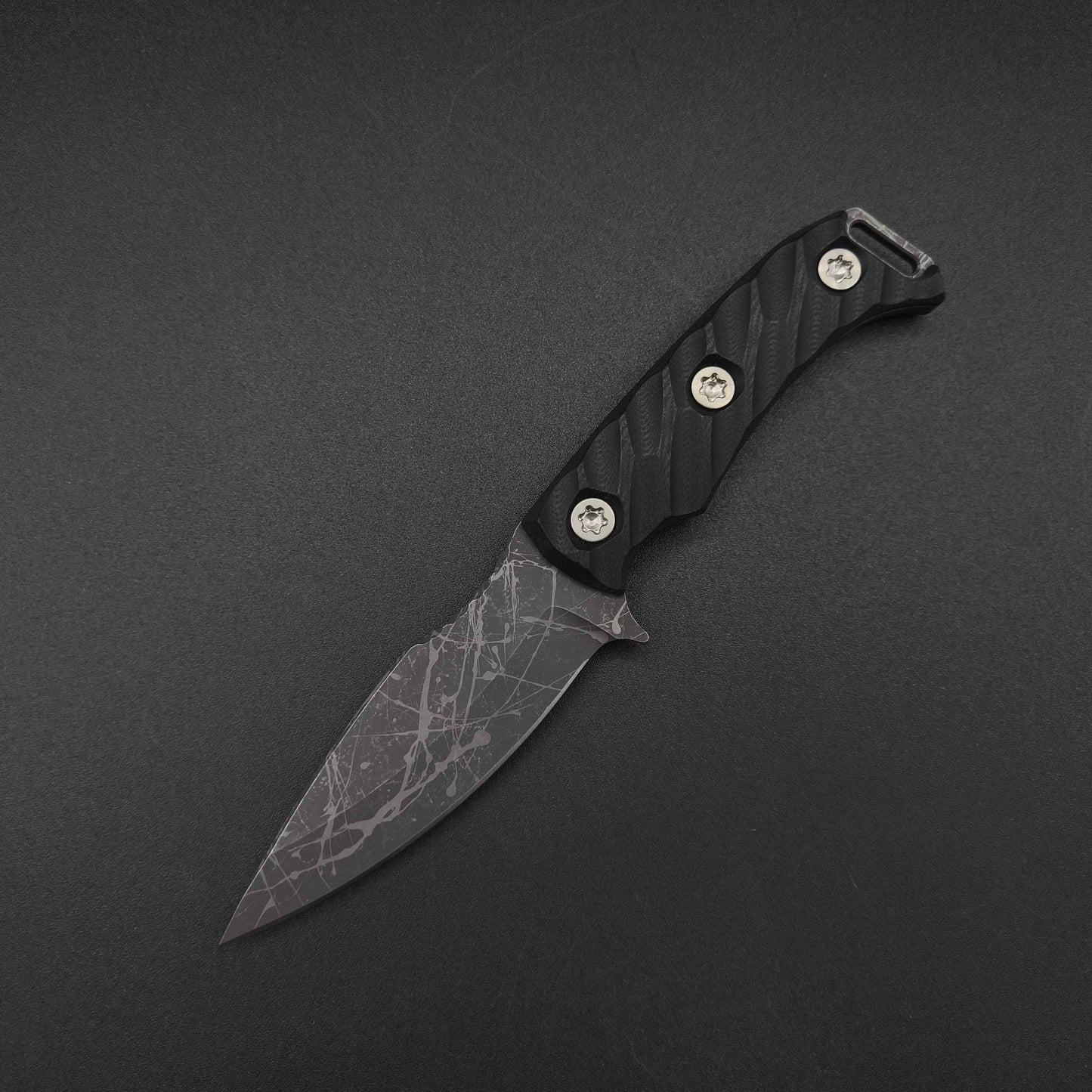 Half Face Blades Ishi Black G10 Acid Splash 2