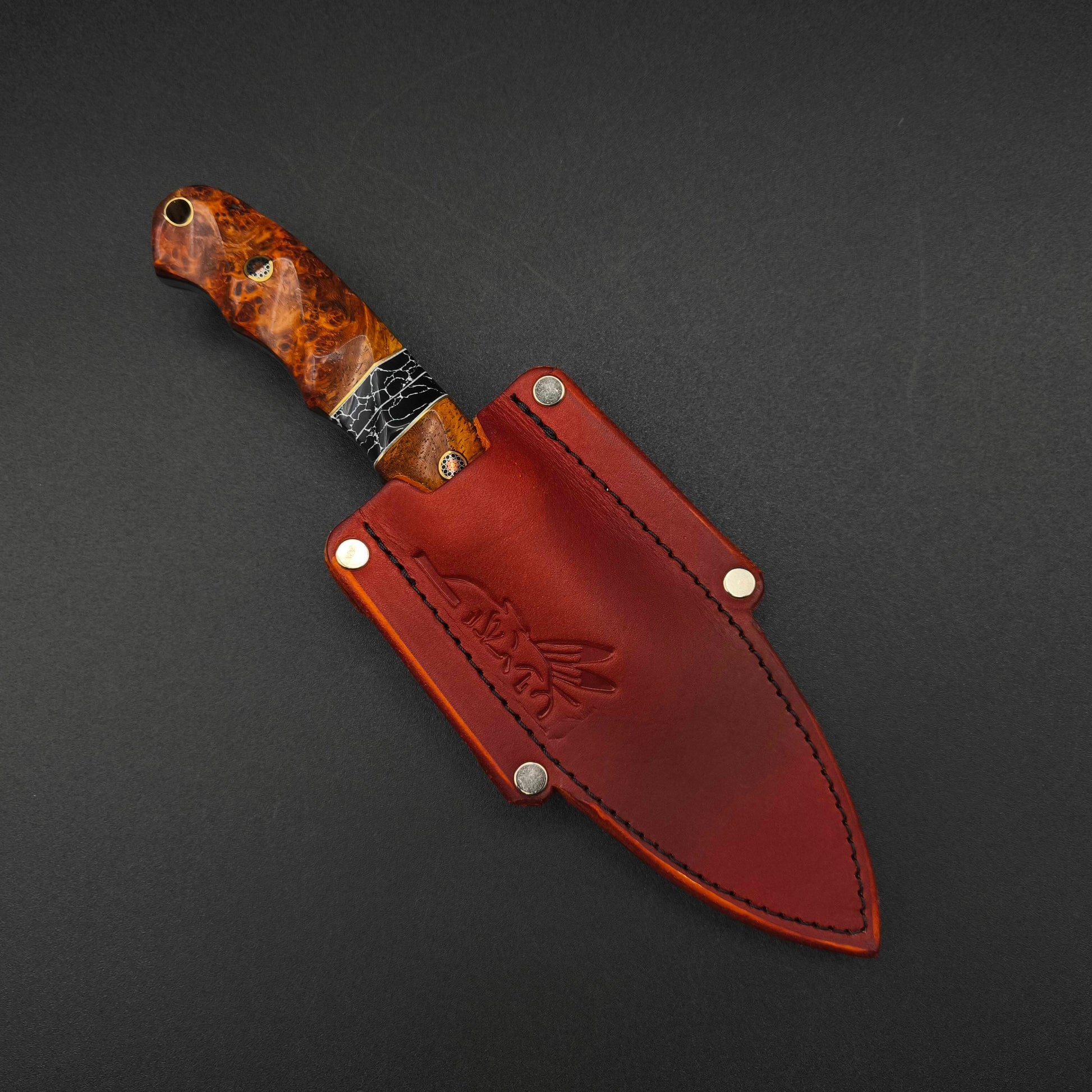 Half Face Blades Disaster Crow Jr Afzelia and Lion's Blood Amboyna 6