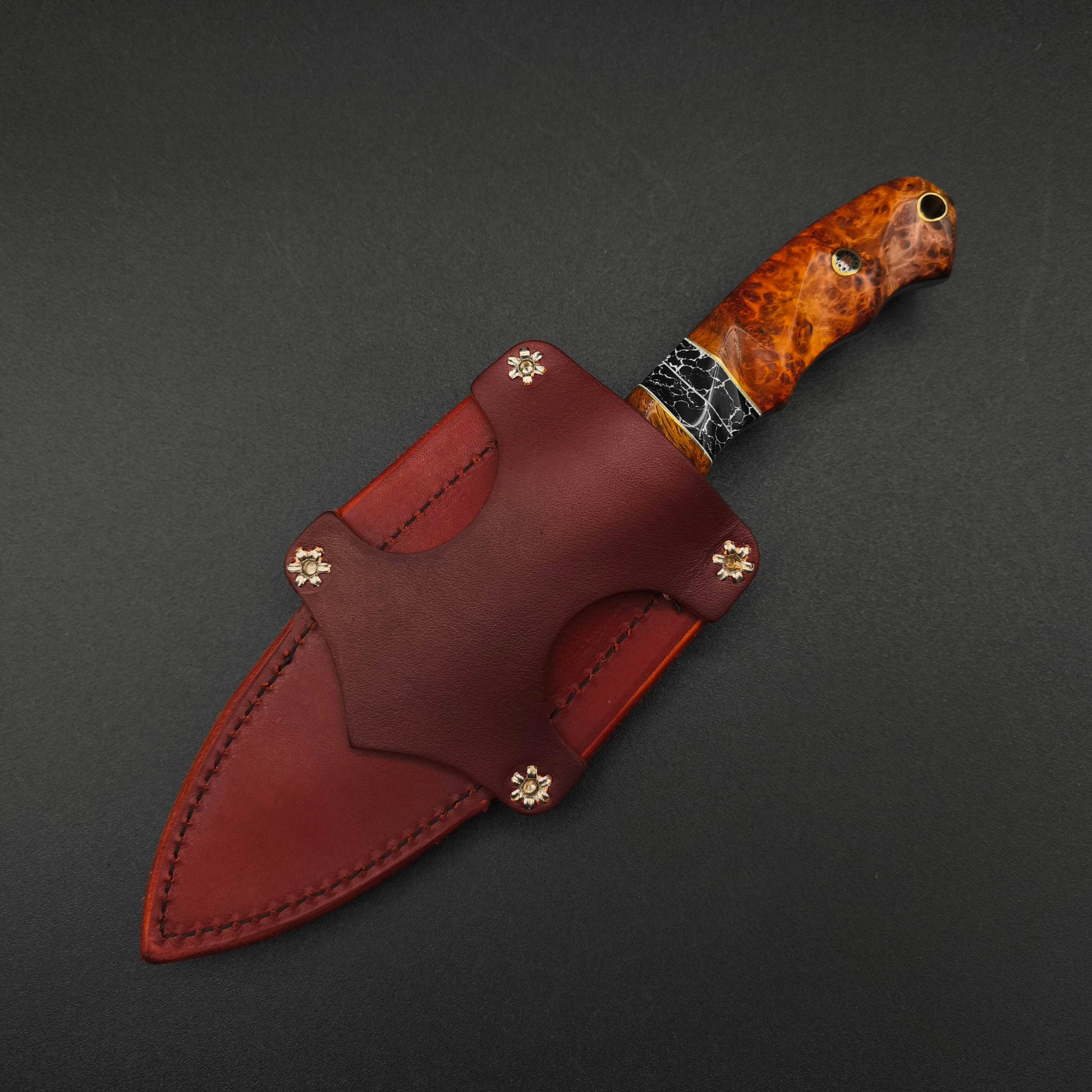 Half Face Blades Disaster Crow Jr Afzelia and Lion's Blood Amboyna 7