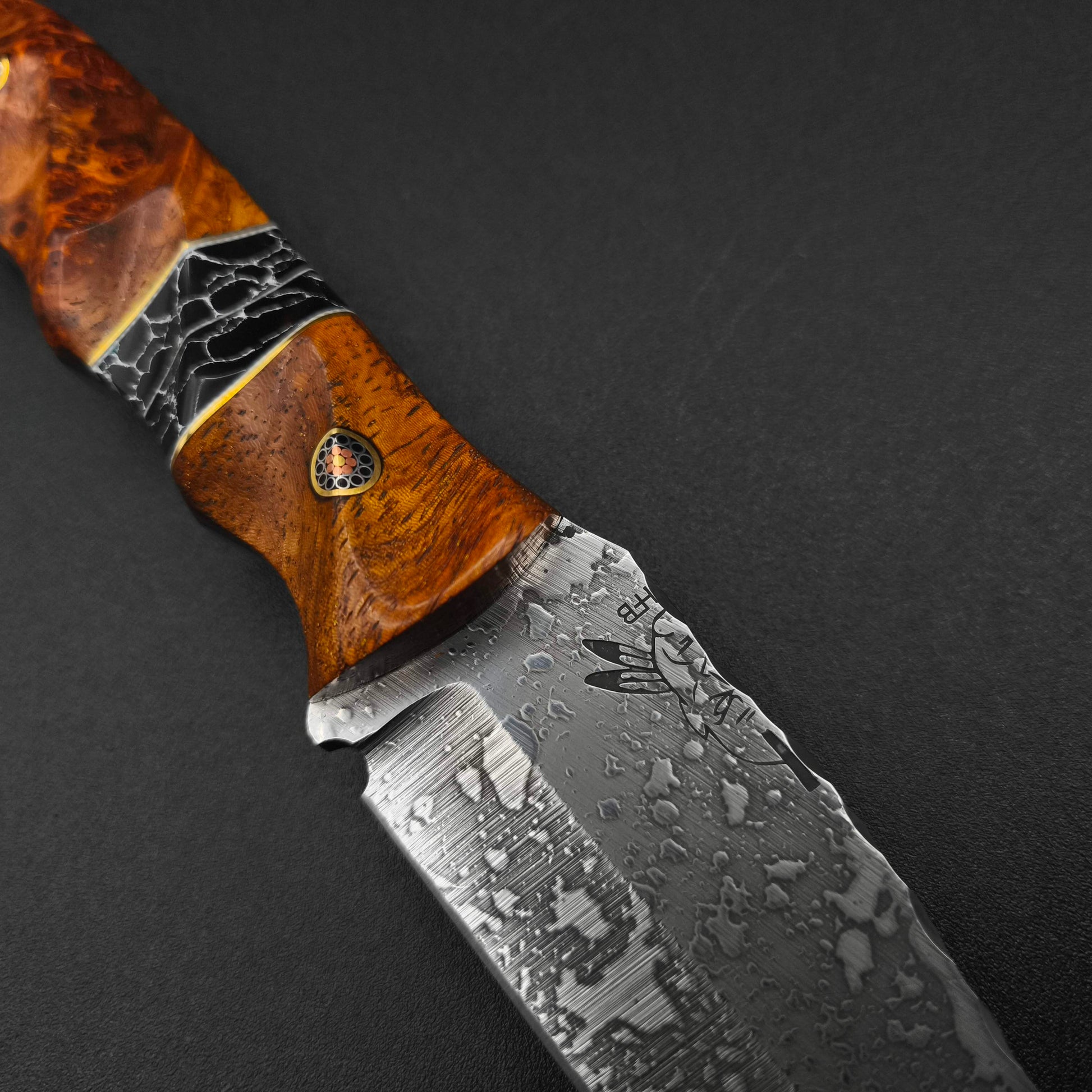 Half Face Blades Disaster Crow Jr Afzelia and Lion's Blood Amboyna 4