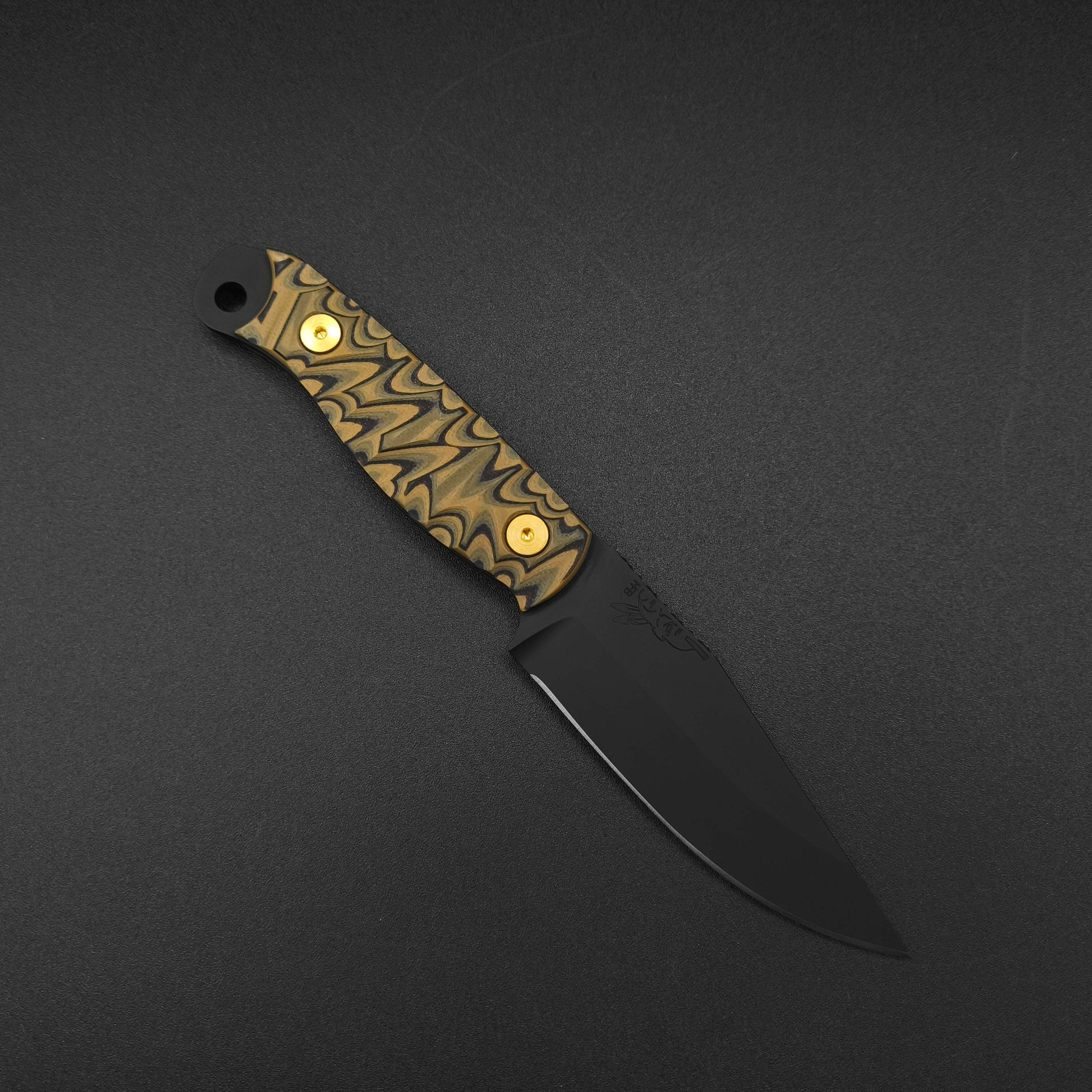 Half Face Blades Crow Scalper Camo G10, Armor Black Cerakote 1