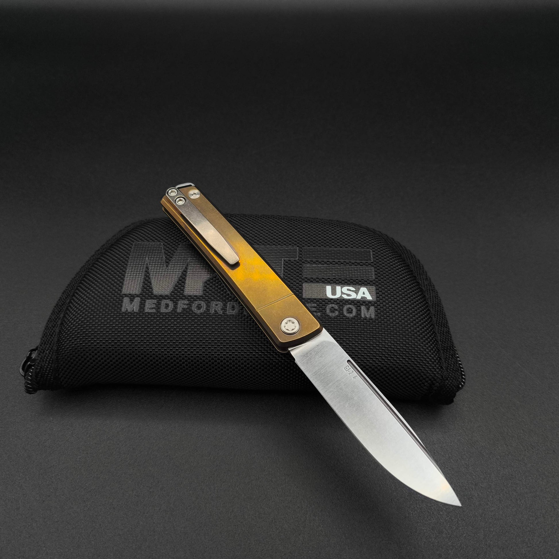 Medford Gentleman Jack, Tumbled Blade, Bronze Handle 2