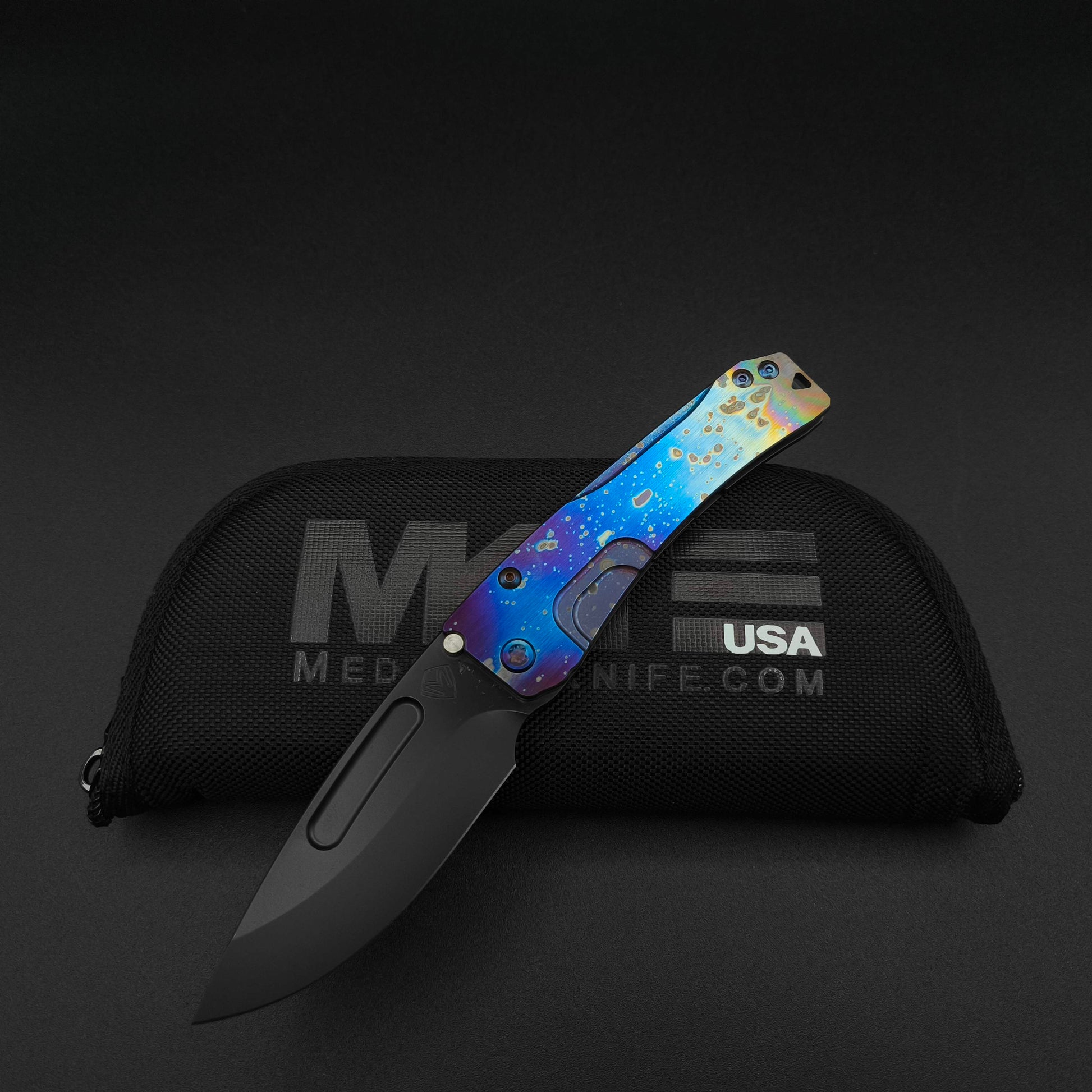Medford Slim Midi Black DLC DP, Solar Flare Handle, S45VN 1
