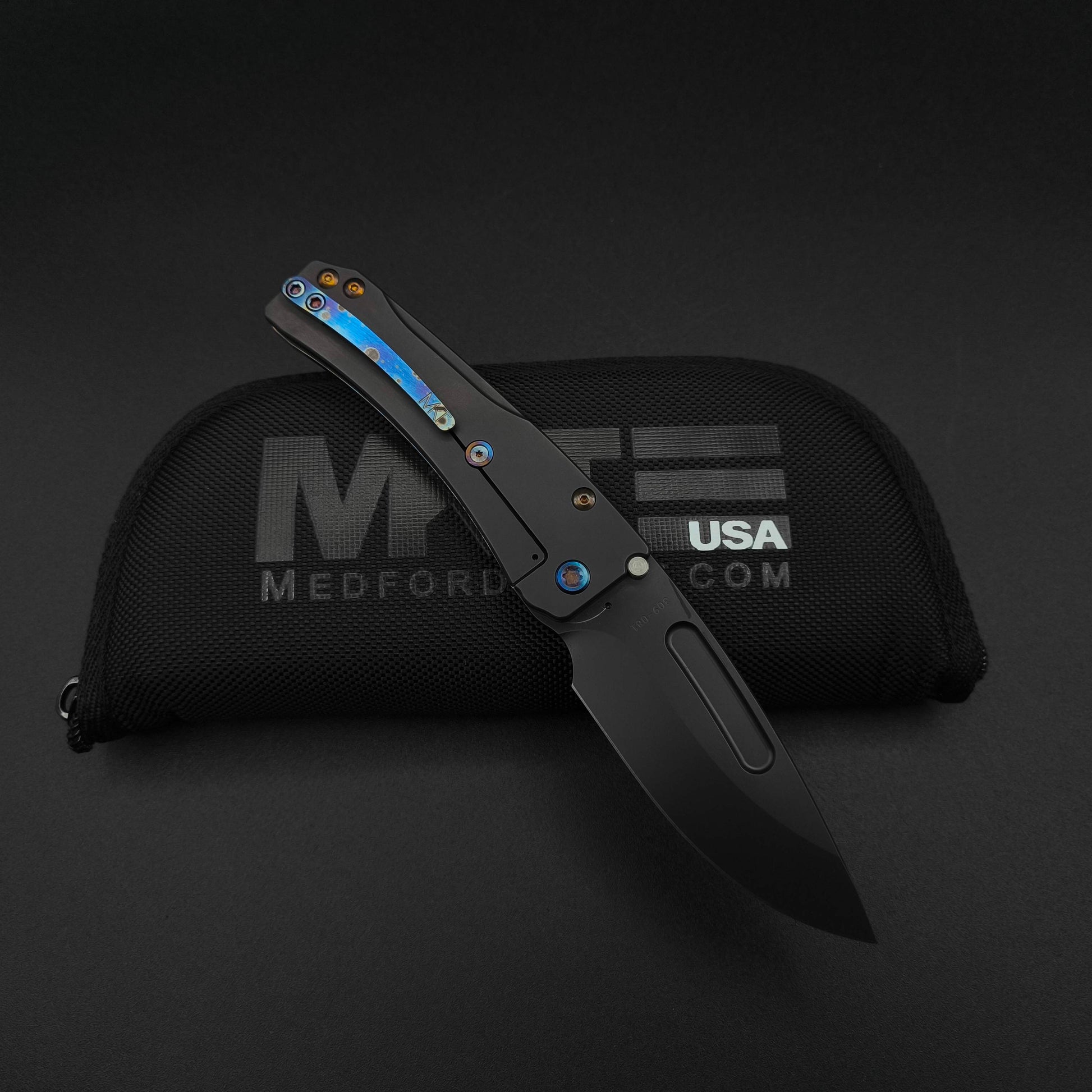 Medford Slim Midi Black DLC DP, Solar Flare Handle, S45VN 2