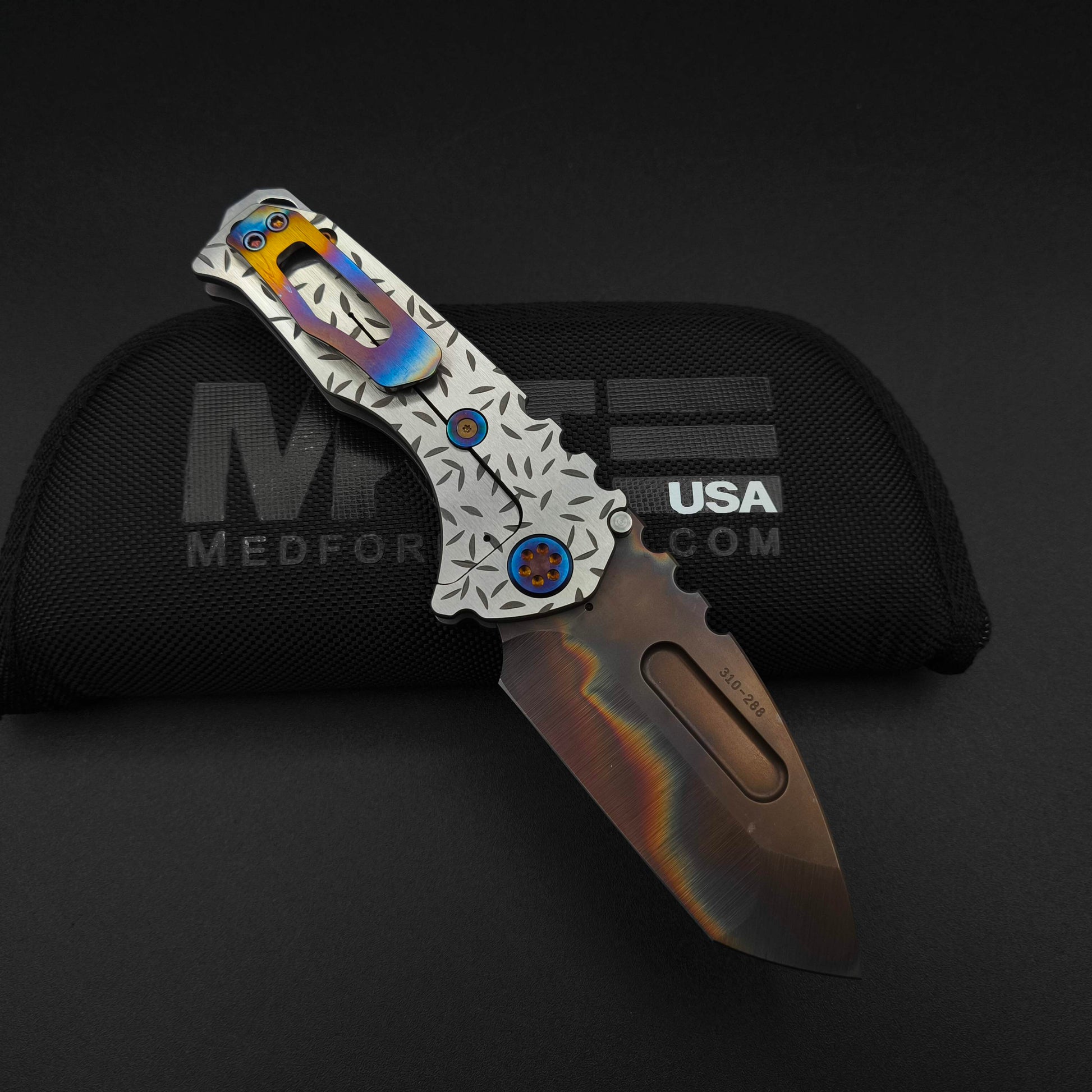 Medford Praetorian Genesis T, Vulcan Tanto Blade, Silver Jasmine Fields 2