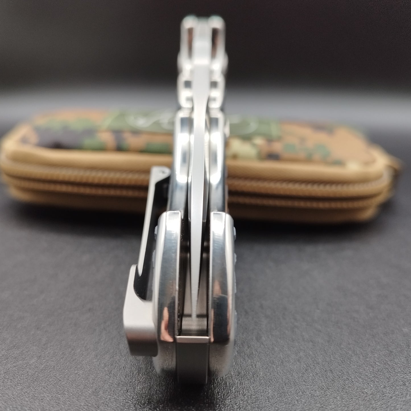 ADV Pitboss 2 Satin Blue Frag Titanium CPM S35VN