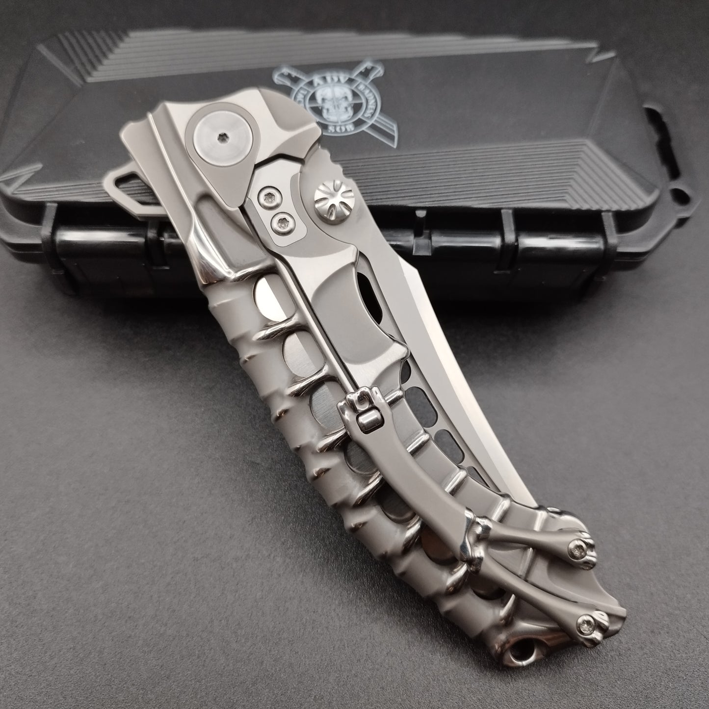 ADV Scavenger, Integral Titanium Handle, Blasted Combo, M390