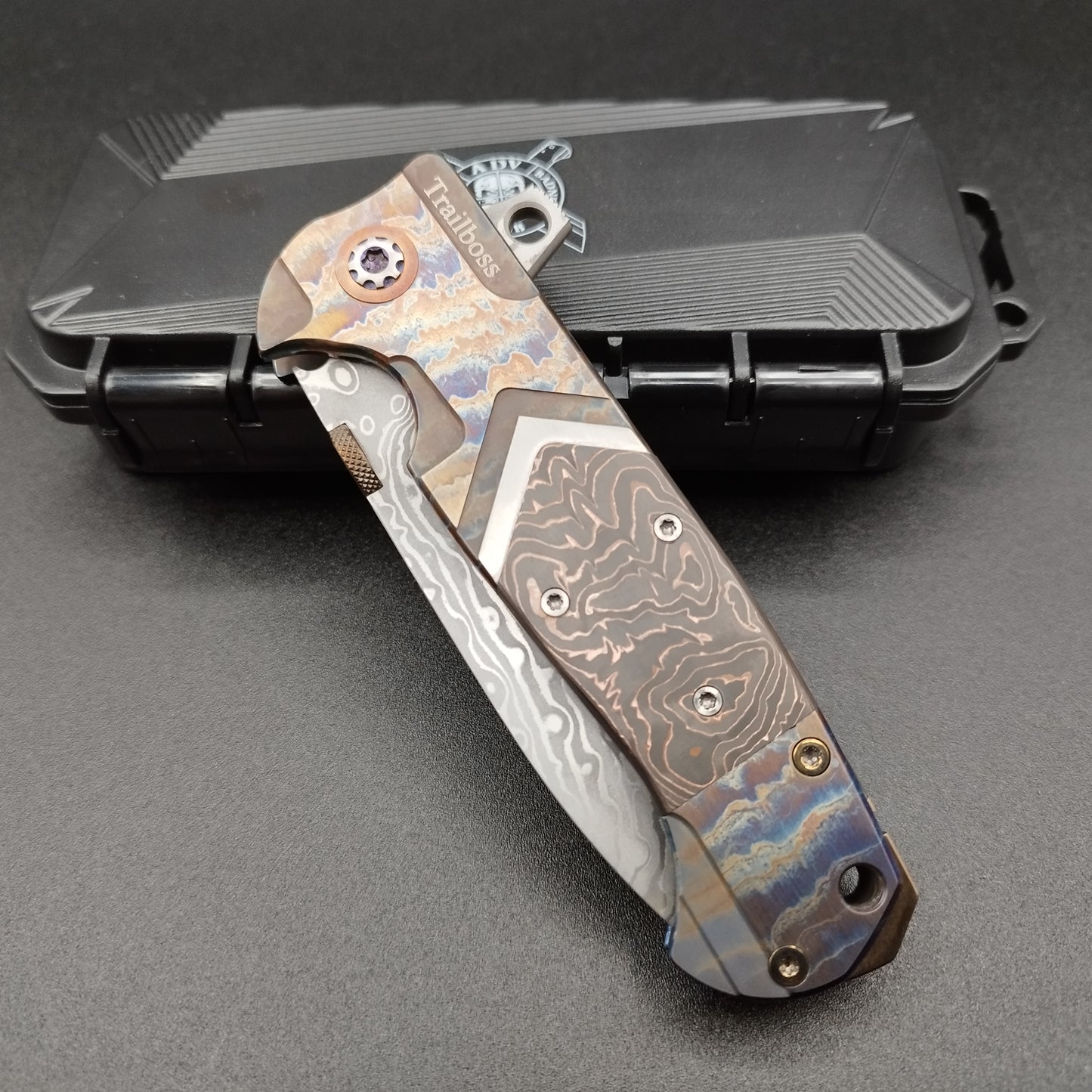 ADV TRAILBOSS *PREMIUM EDITION* VG10-DAMASCUS-CF ACID RAIN