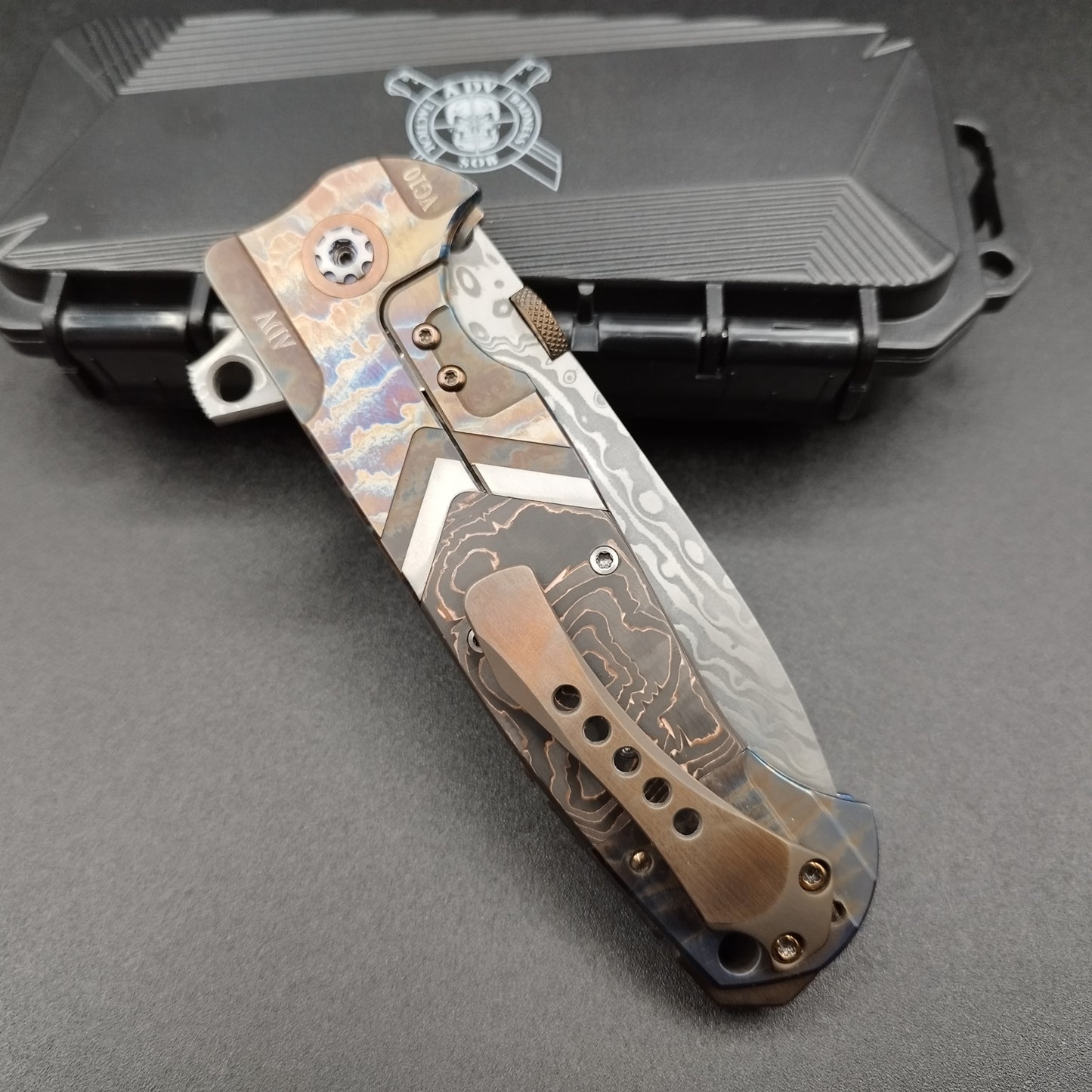 ADV TRAILBOSS *PREMIUM EDITION* VG10-DAMASCUS-CF ACID RAIN