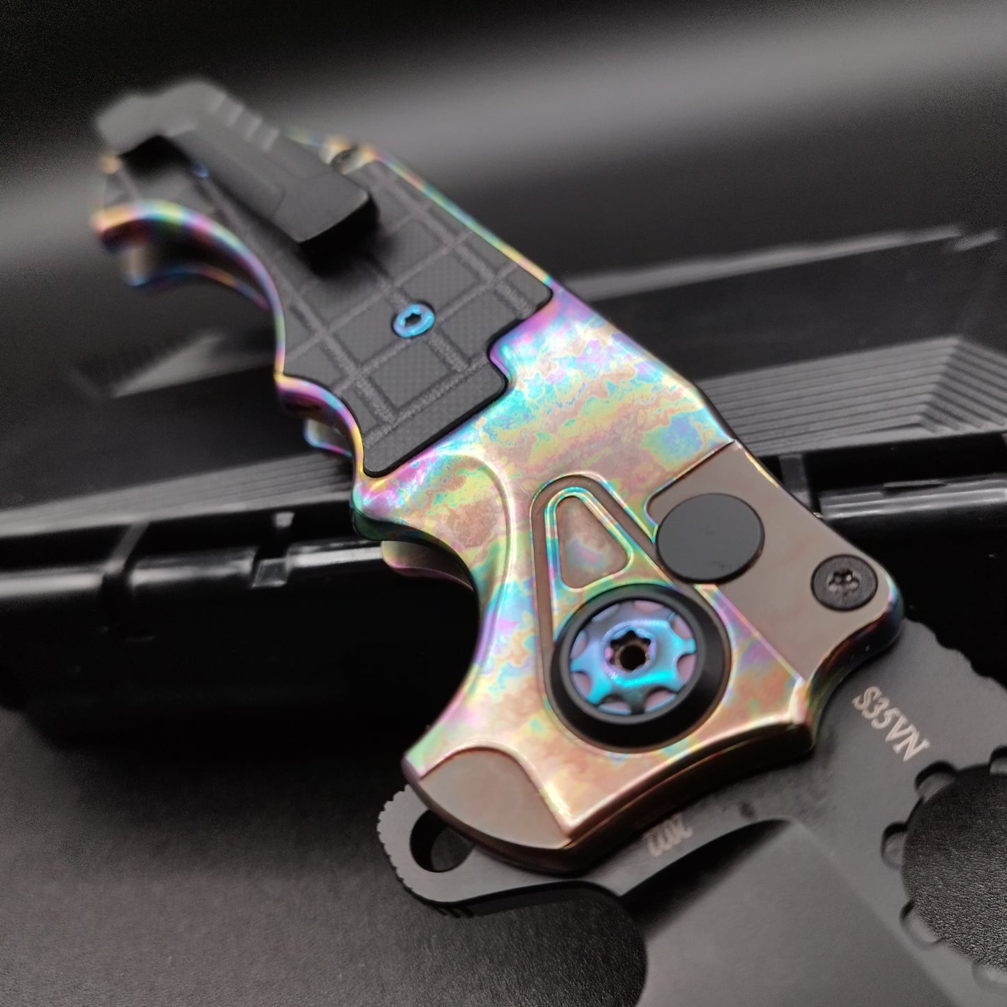 ADV Pitboss 2 Acid Rain Black G10 Frag CPM S35VN