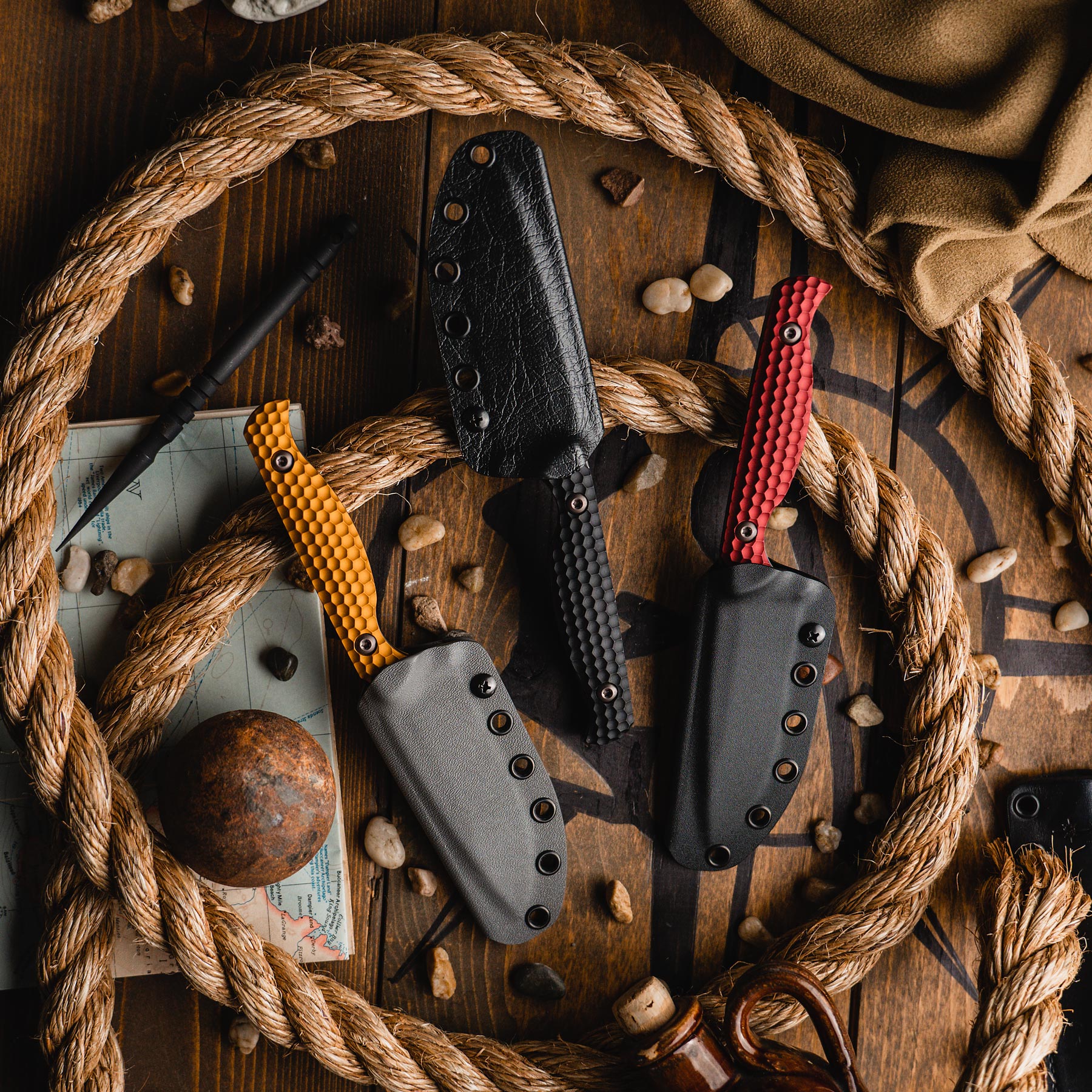 Toor Knives Skallywag Tactical Mutiny Rum Red 9