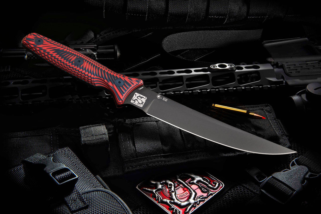 Red Rionnn Spartan Blades RONIN TORII Black/Red - tactical CQB Knife – knifeaddict