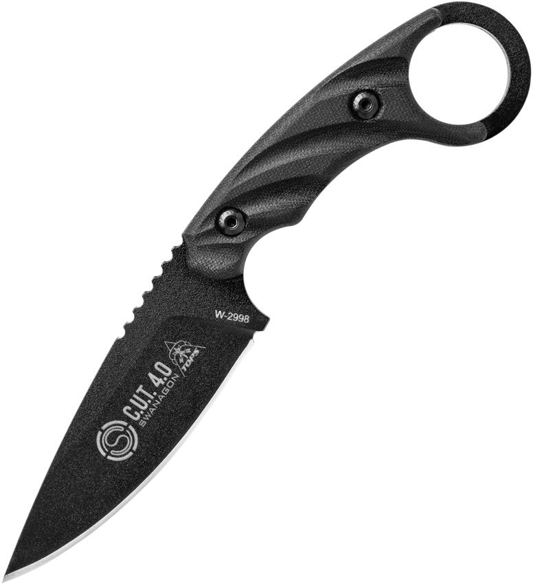 TOPS C.U.T. 4.0 Combat Utility Tool Blackout Edition CUT40A micarta, 1095 4