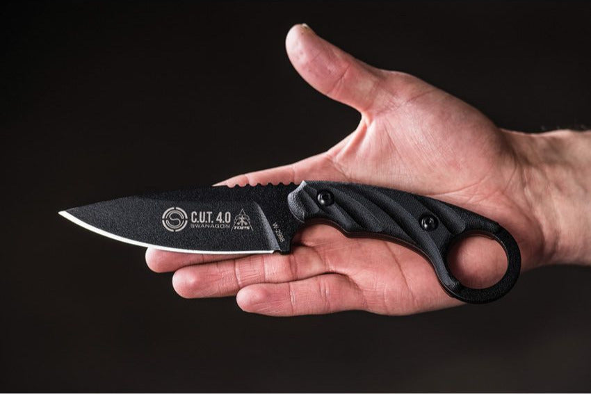 TOPS C.U.T. 4.0 Combat Utility Tool Blackout Edition CUT40A micarta, 1095 2