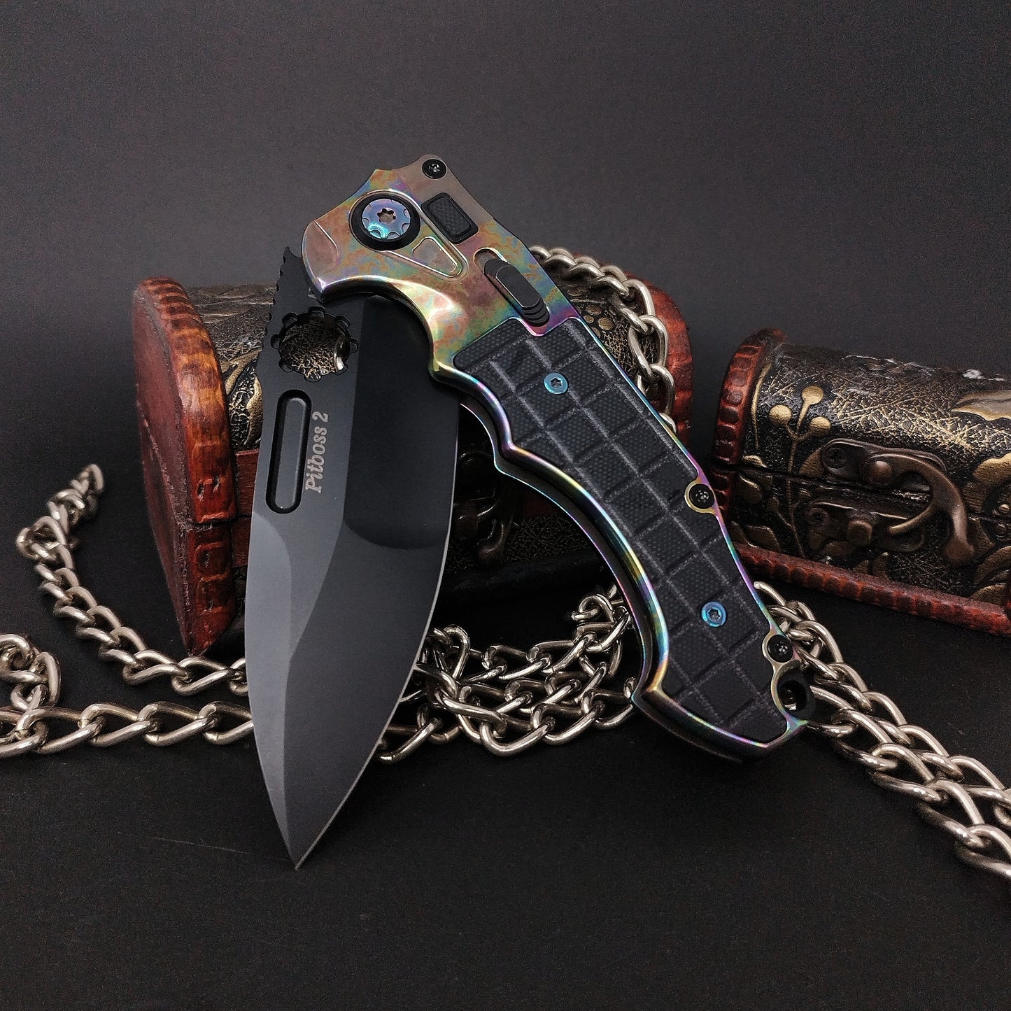 ADV Pitboss 2 Acid Rain Black G10 Frag CPM S35VN