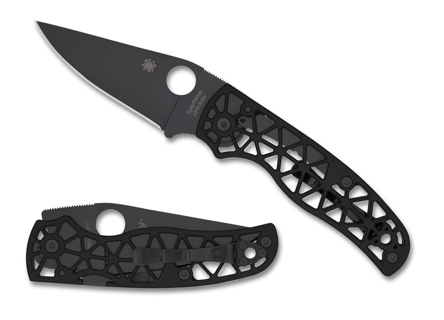 Spyderco C266BKALBKP Edgerati, Black, S30V, Plain