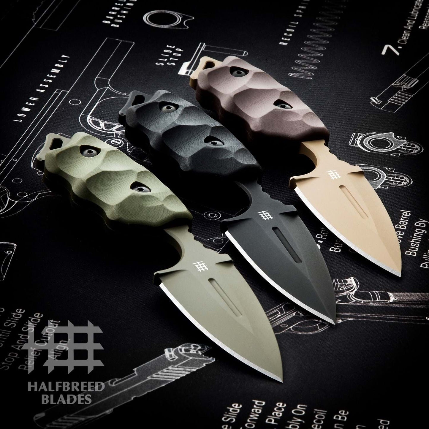 Halfbreed Blades Compact Clearance Knife CCK-05 DE Dark Earth Böhler K110 (D2)