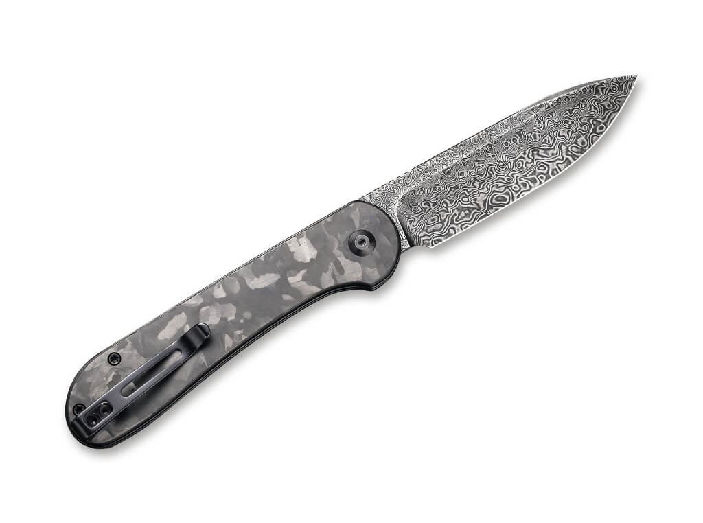 CIVIVI Knives - Button Lock Elementum Damascus CF EDC Taschenmesser 2