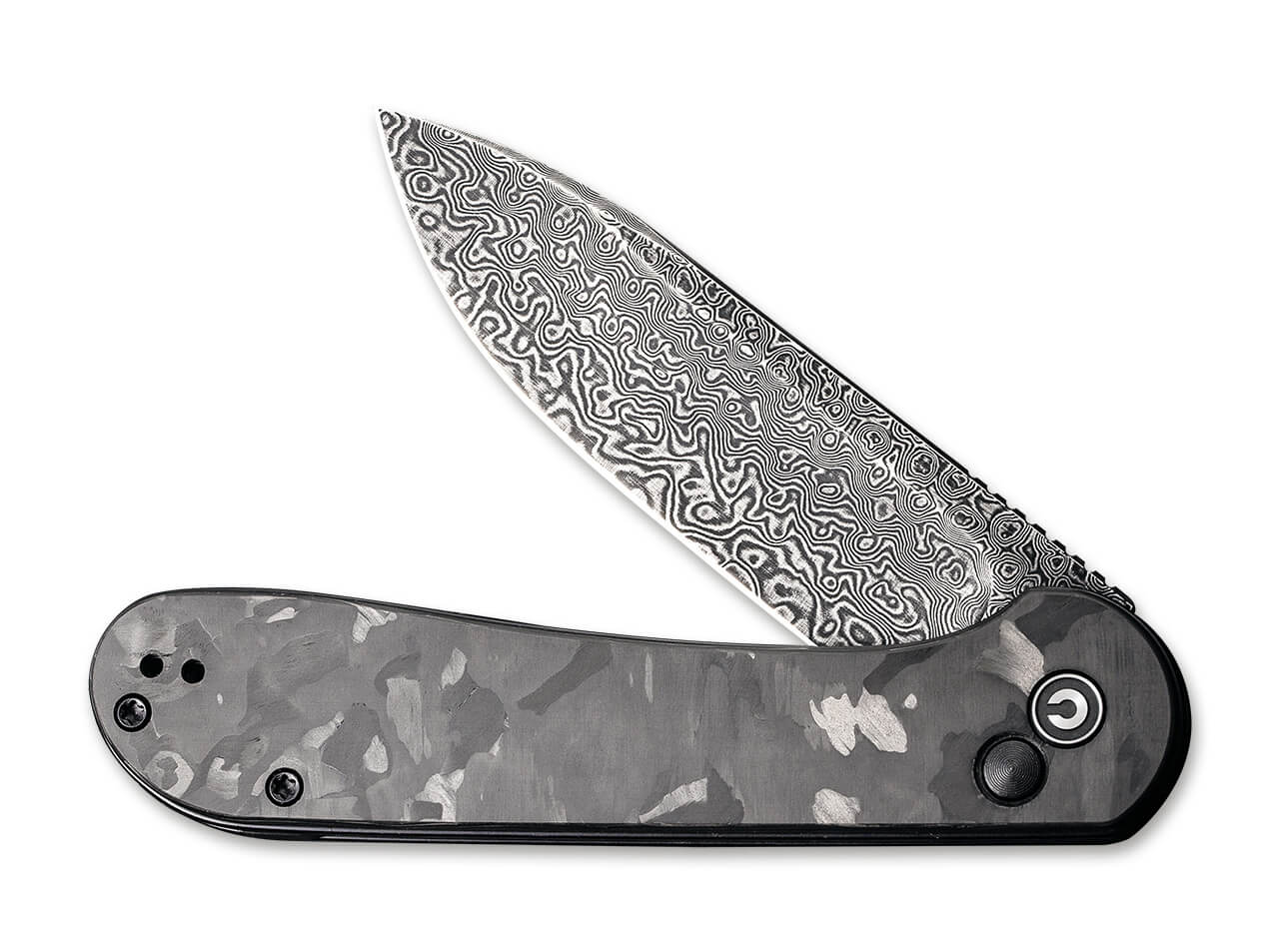 CIVIVI Knives - Button Lock Elementum Damascus CF EDC Taschenmesser 3