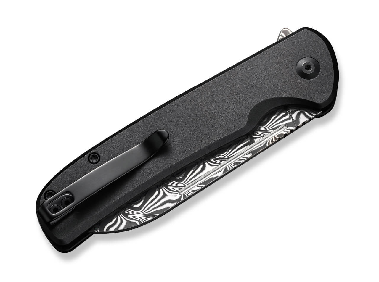 CIVIVI Knives - Chevalier II Aluminum Black Damascus 5