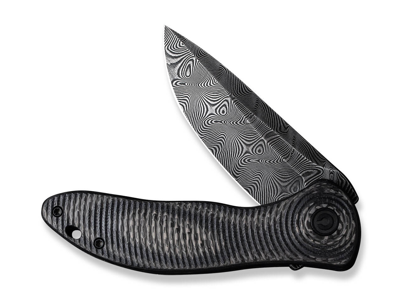 CIVIVI Knives - Synergy3 Black G10 Twill Carbon Damascus EDC Klappmesser 3