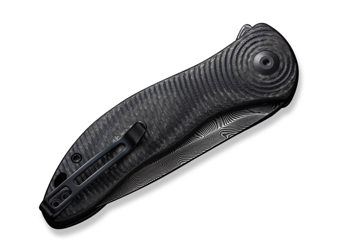 CIVIVI Knives - Synergy3 Black G10 Twill Carbon Damascus EDC Klappmesser 5