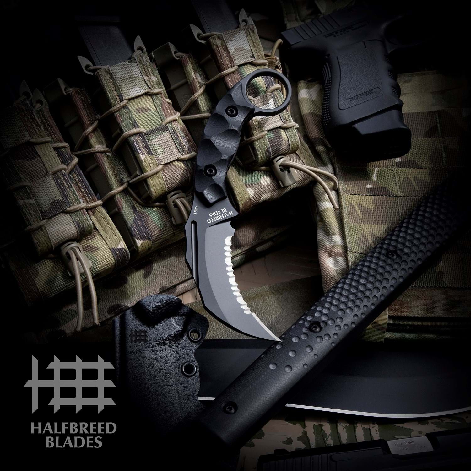 Halfbreed Blades CQB-02S Talon K340 1