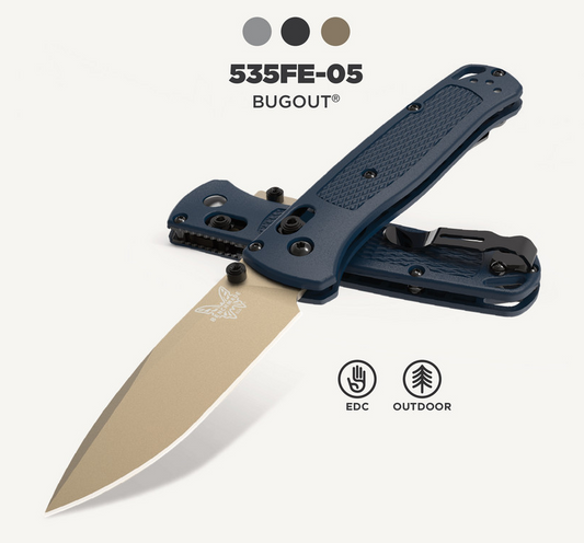 Benchmade BUGOUT Crater Blue Grivory
