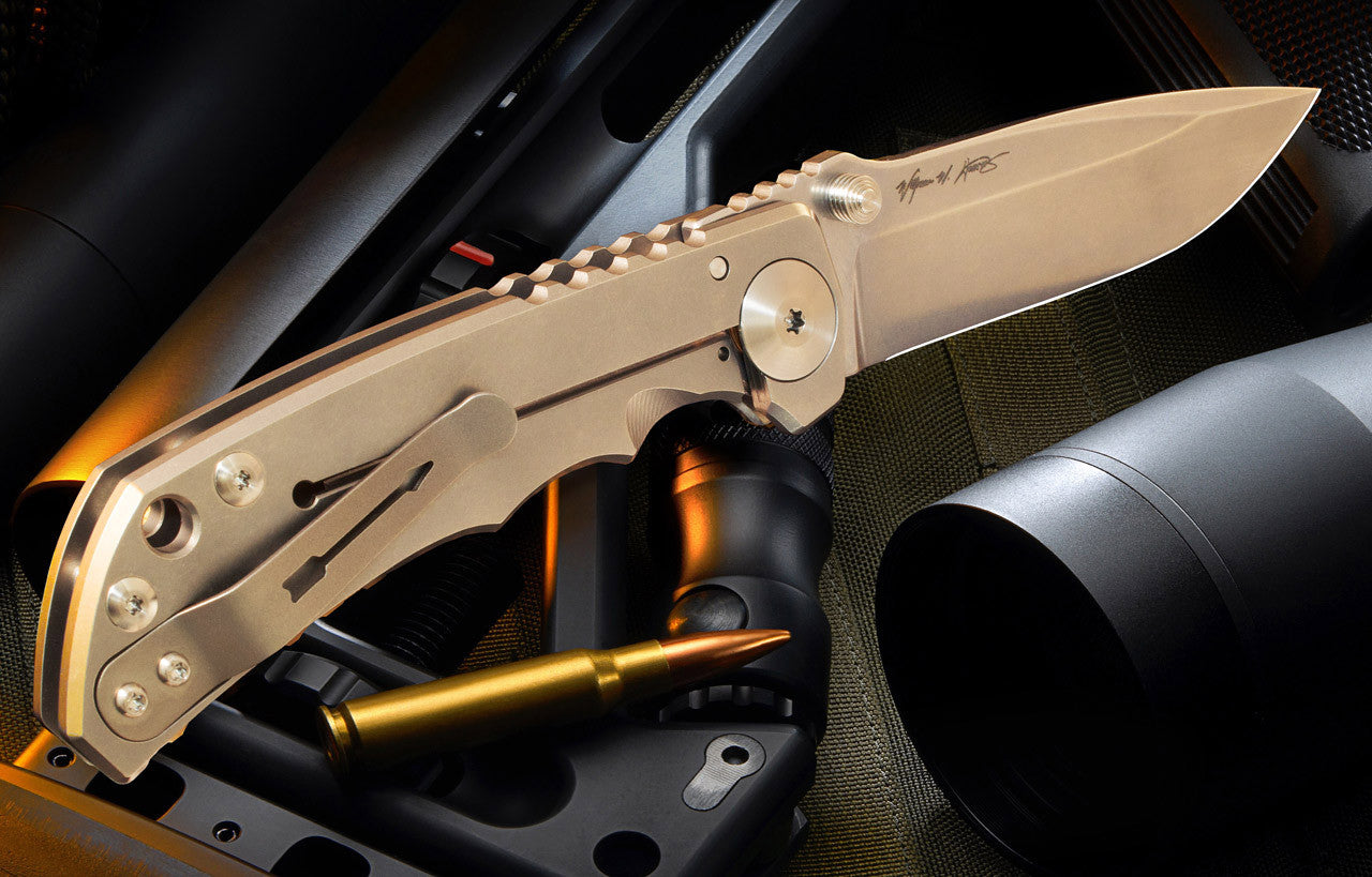 Spartan Blades Harsey Folder - Stone Washed - Titanium 2